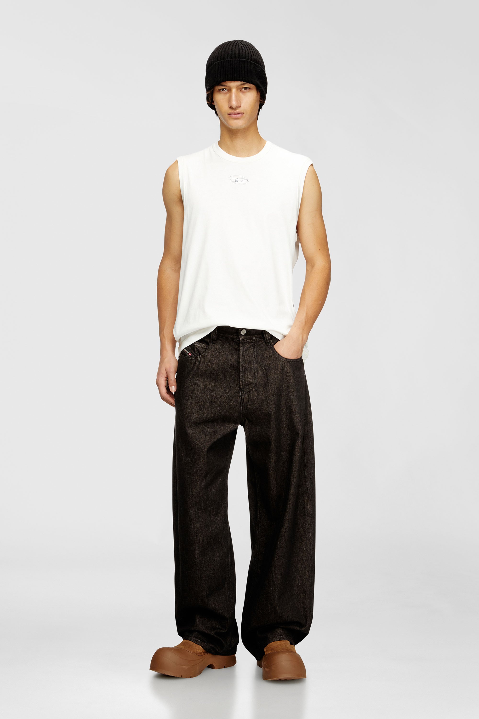 Diesel - Unisex's Relaxed Jeans 1997 D-Enim-M 09N25, ブラック/ダークグレー - 1