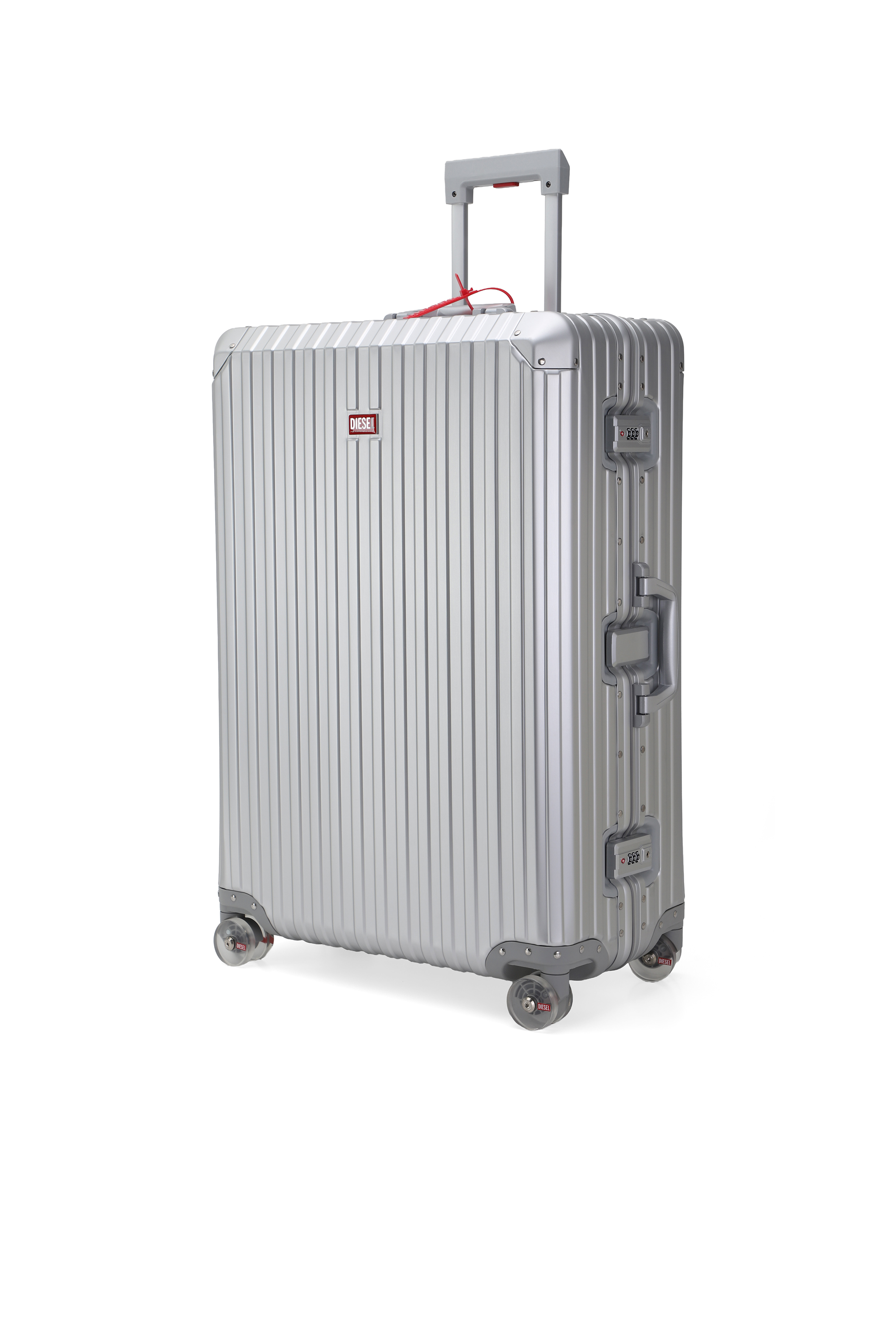 Diesel - DIESEL ALUMINUM TROLLEY- DSL002, Unisex's Aluminum Carry-On Luggage 28" in シルバー - 5