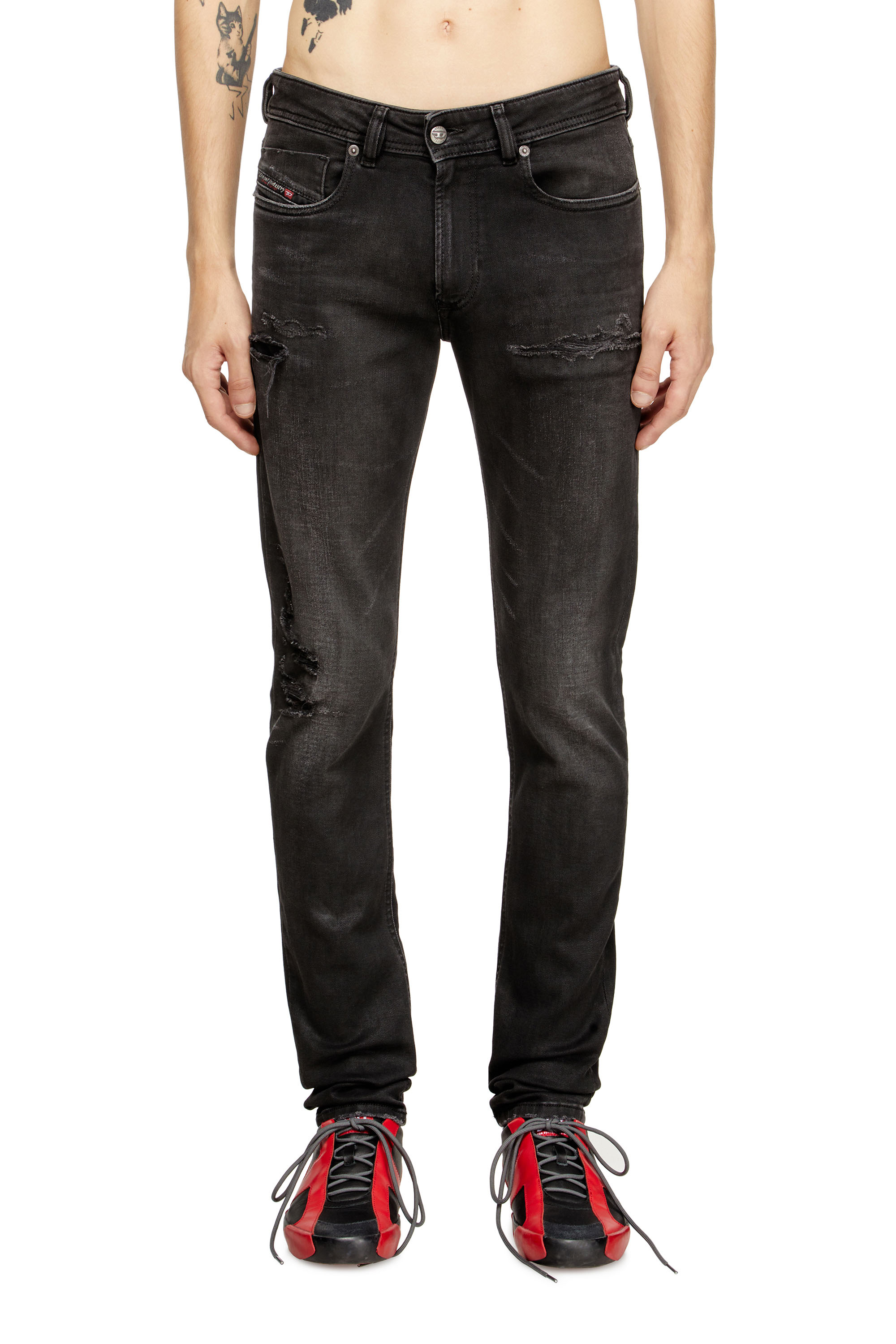 Diesel - Male's Skinny Jeans 1979 Sleenker 068SG, ブラック/ダークグレー - 1