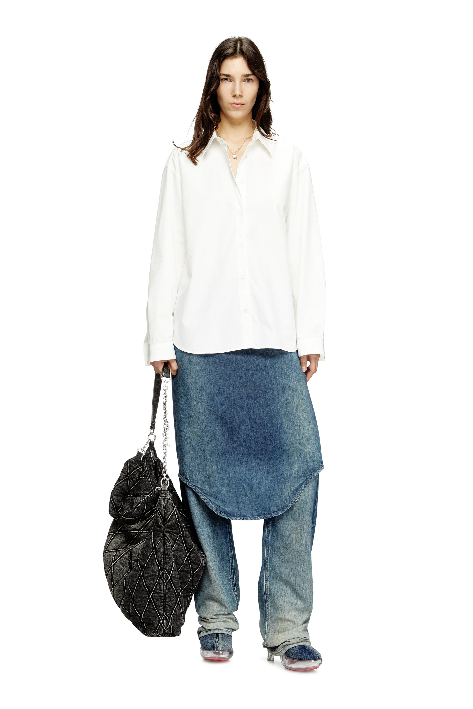 Diesel - S-SIMPLY-C-WN-R1, Female's シャツ in ホワイト - 1