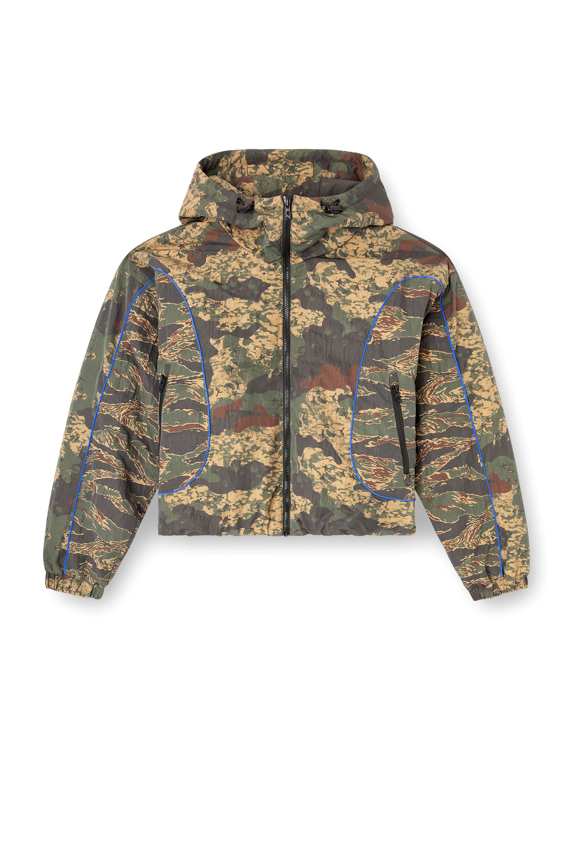 Diesel - G-ADIEL, Female's Jacket with mixed camo prints in ミリタリーグリーン - 3