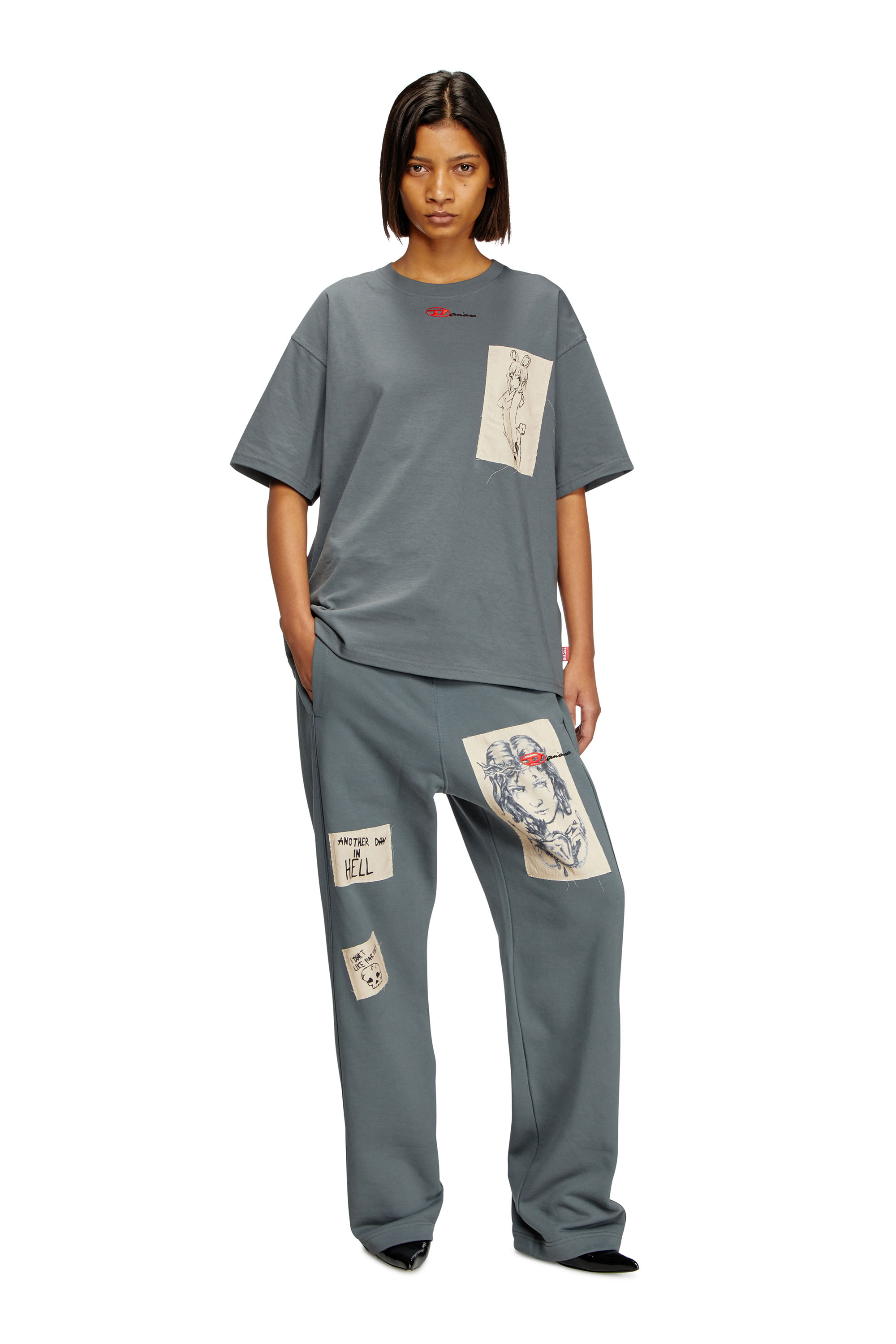 Diesel - T-BOXT-1P-DD, Unisex's Tシャツ in グレー - 6