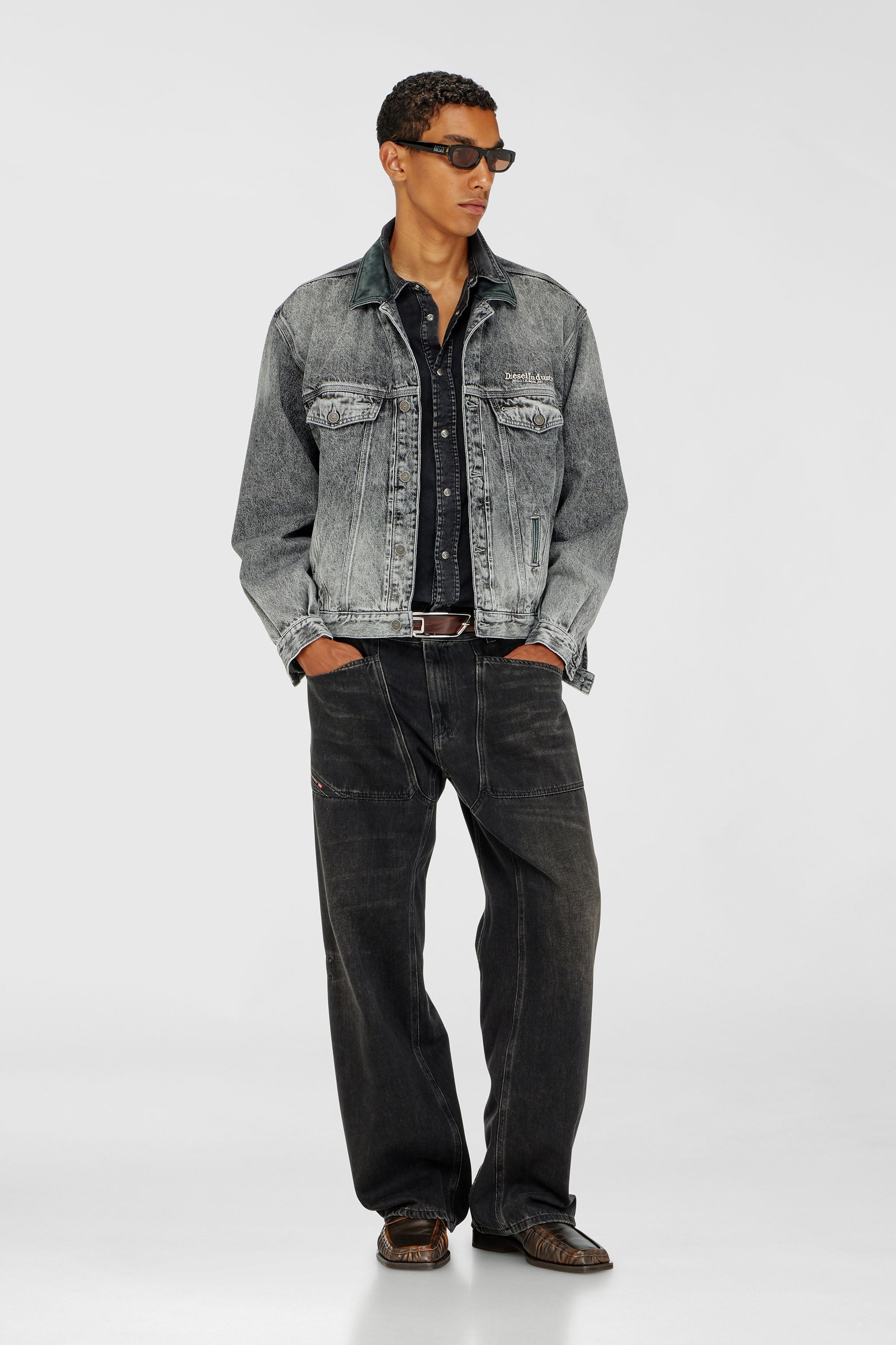 【美品】DIESEL ディーゼル　デニムジャケット　グレー　S D-DENVER-S デニムジャケット｜グレー｜ウィメンズ｜DIESEL