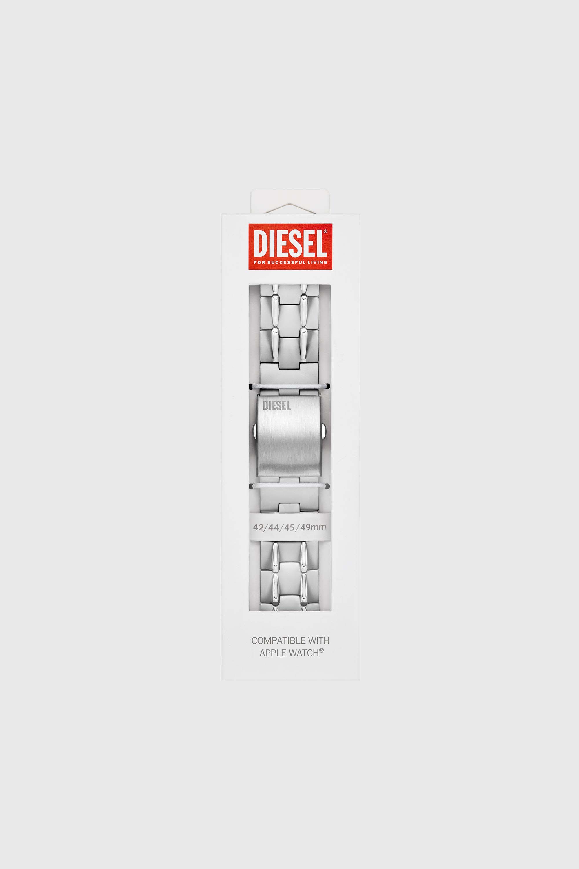 Diesel - DSS0023, Unisex's Stainless Steel Band for Apple Watch&reg;, 42/44/45/49mm in シルバー - 2