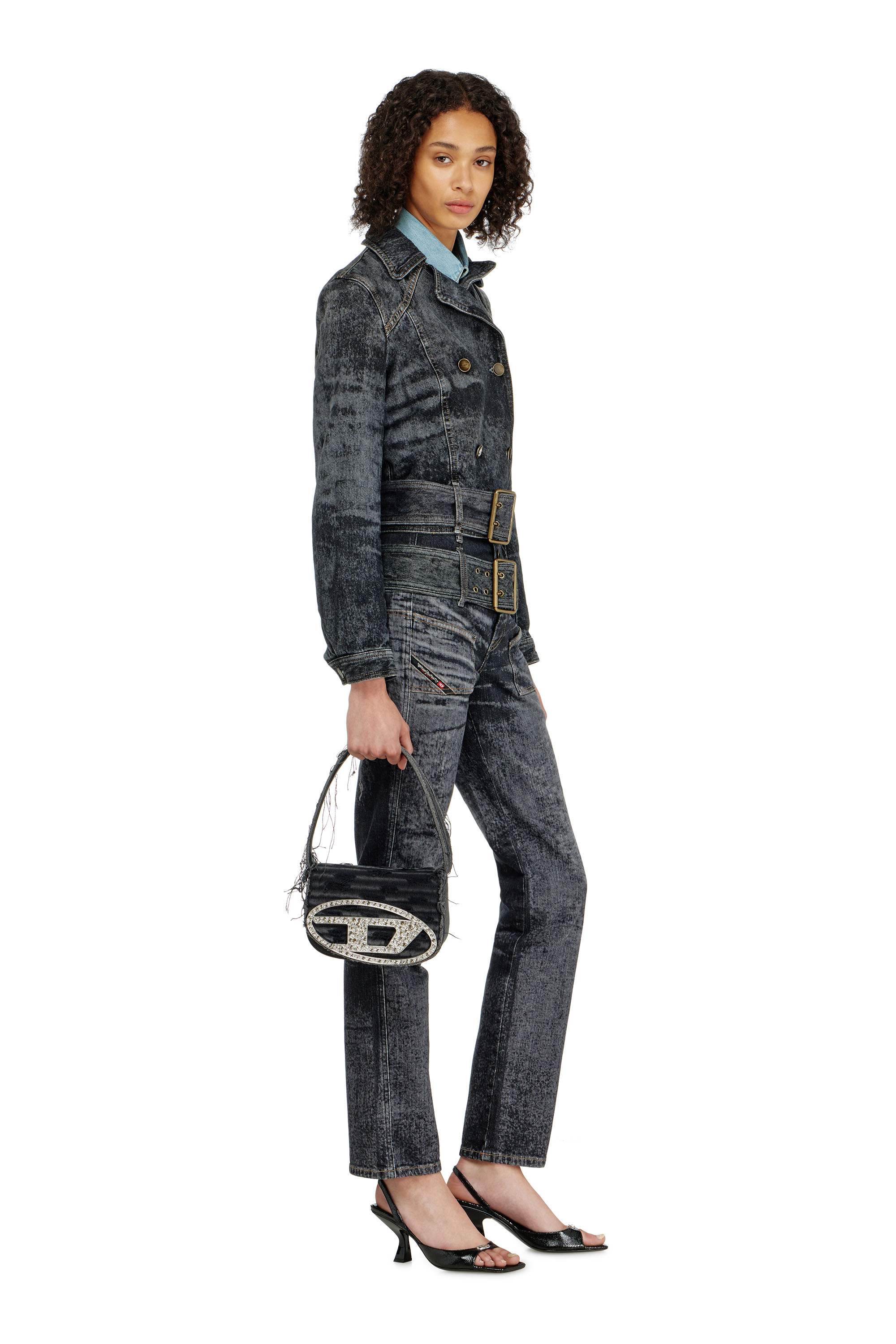 Diesel - Female's Slim Jeans D-Gorina 09Q30, ブラック/ダークグレー - 2