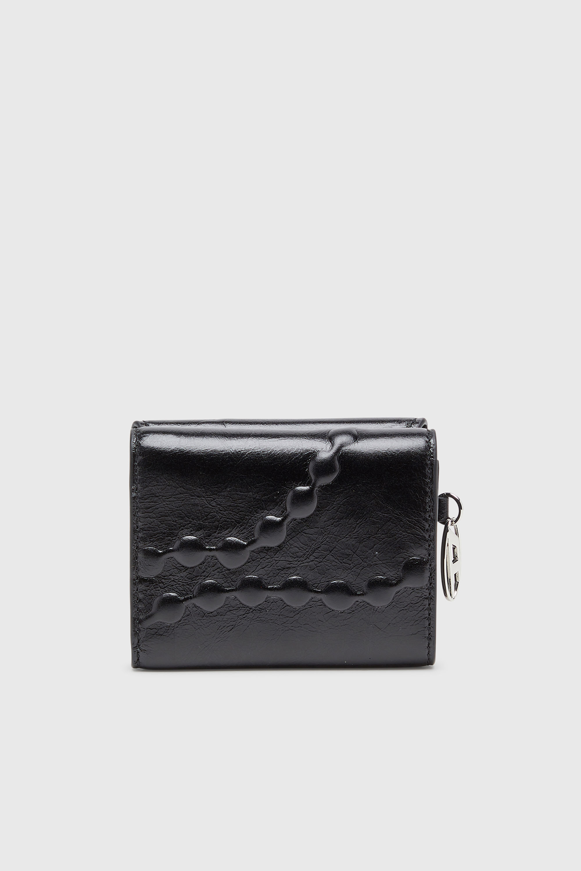 Diesel - OVAL-D TRI FOLD ZIP COIN XS II, Female's 三つ折りウォレット in ブラック - 2
