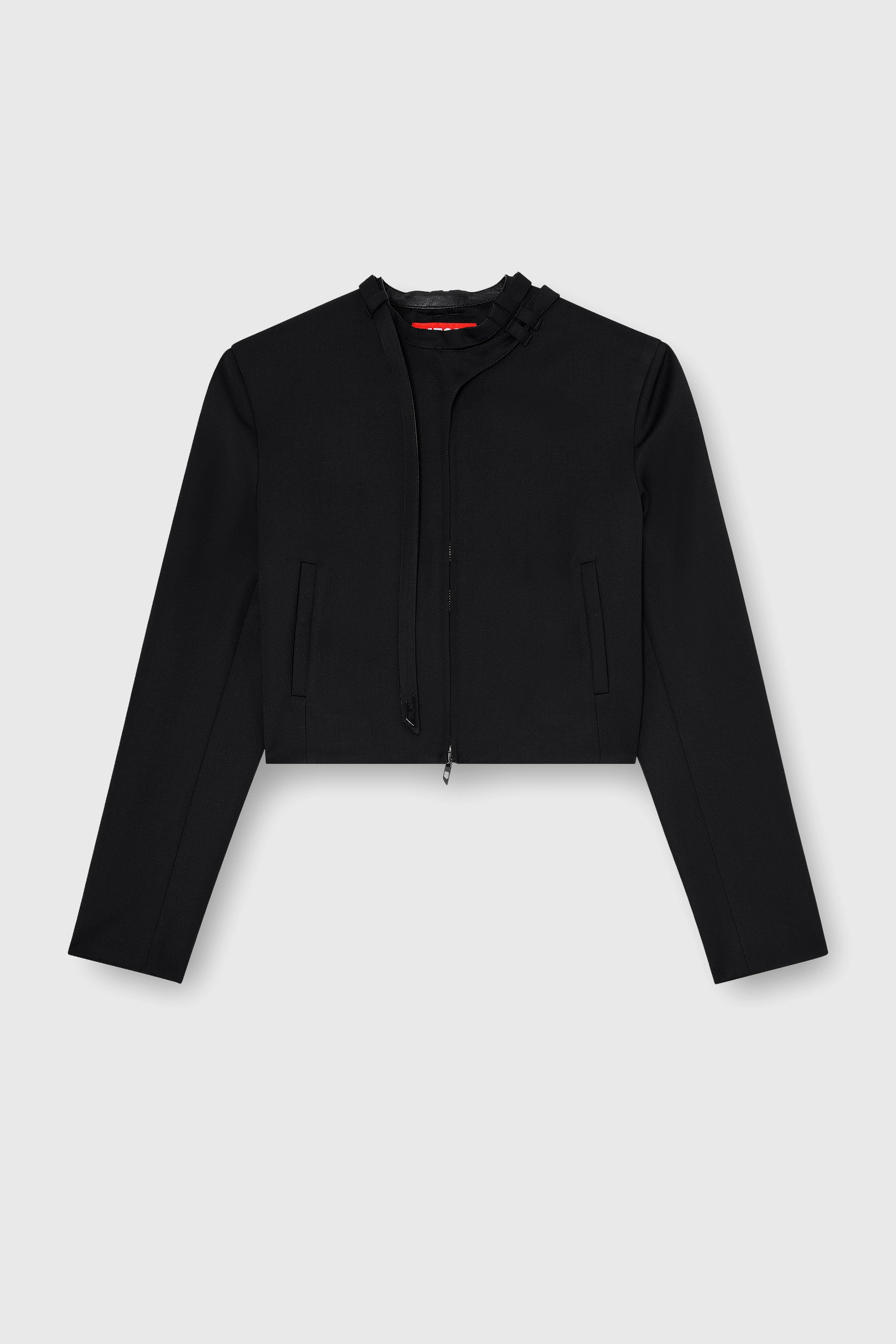 Diesel - G-HAVOC-1, Female's Tailored jacket with biker neck strap in ブラック - 2
