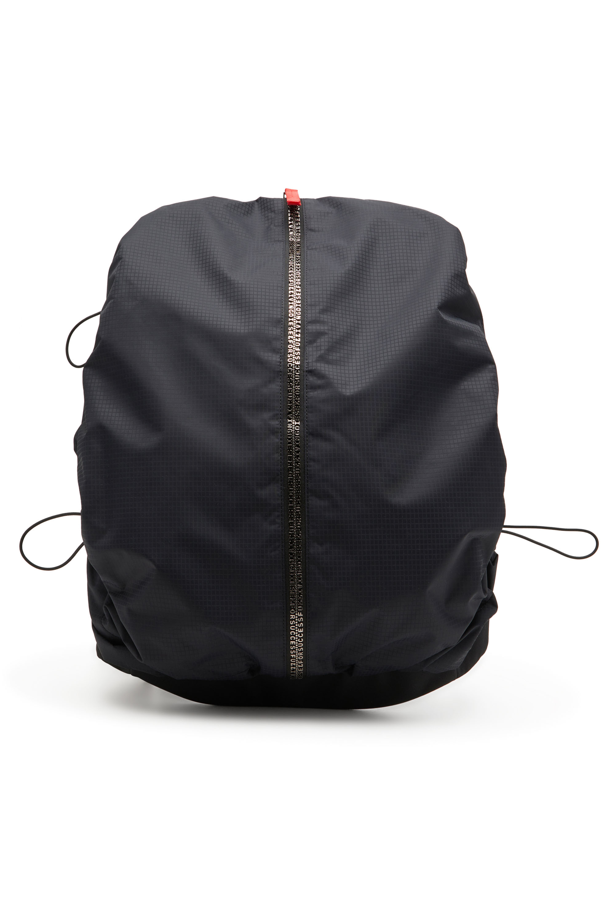 Diesel - ZIP-D BACKPACK X, Male's Zip-D-Backpack in check-jacquard shell in ブラック - 2