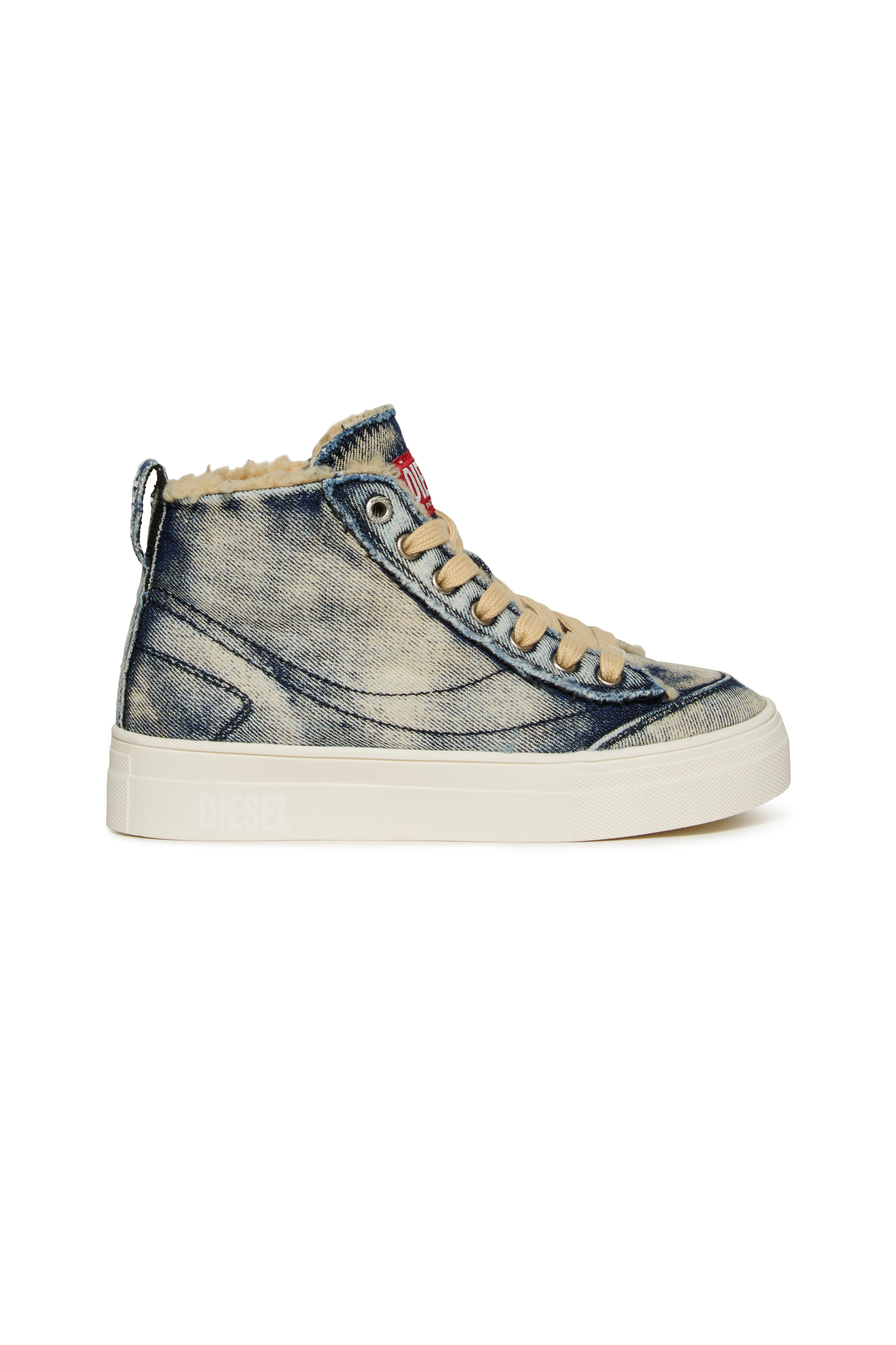 Diesel - S-VANEELA MC, Unisex's ミッドカットスニーカー in ブルージーンズ - 1