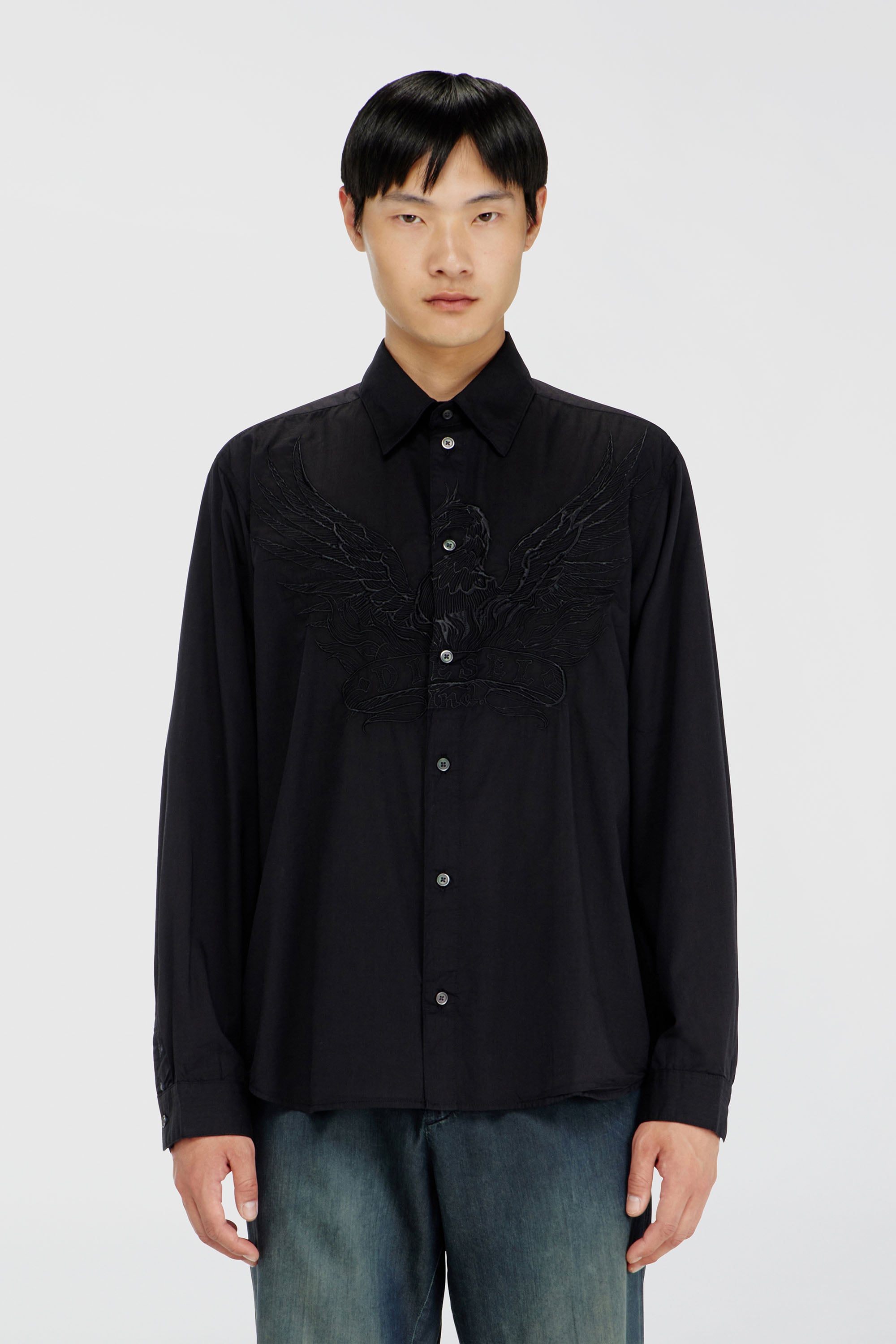 Diesel - S-SIMPLY-A-JMCK, Male's シャツ in ブラック - 1
