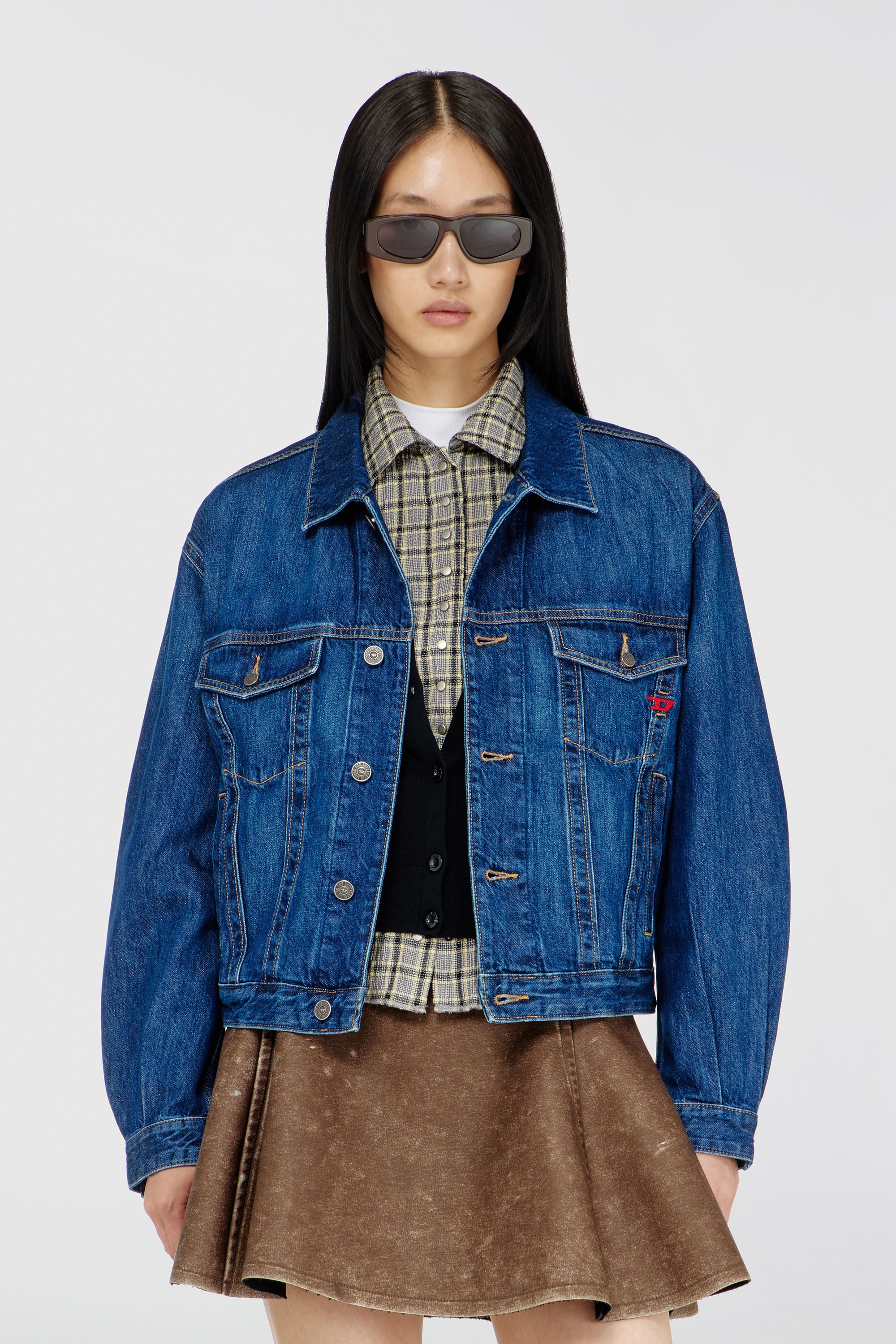 Diesel - D-RANGER, Male's デニムジャケット in ミディアムブルー - 1