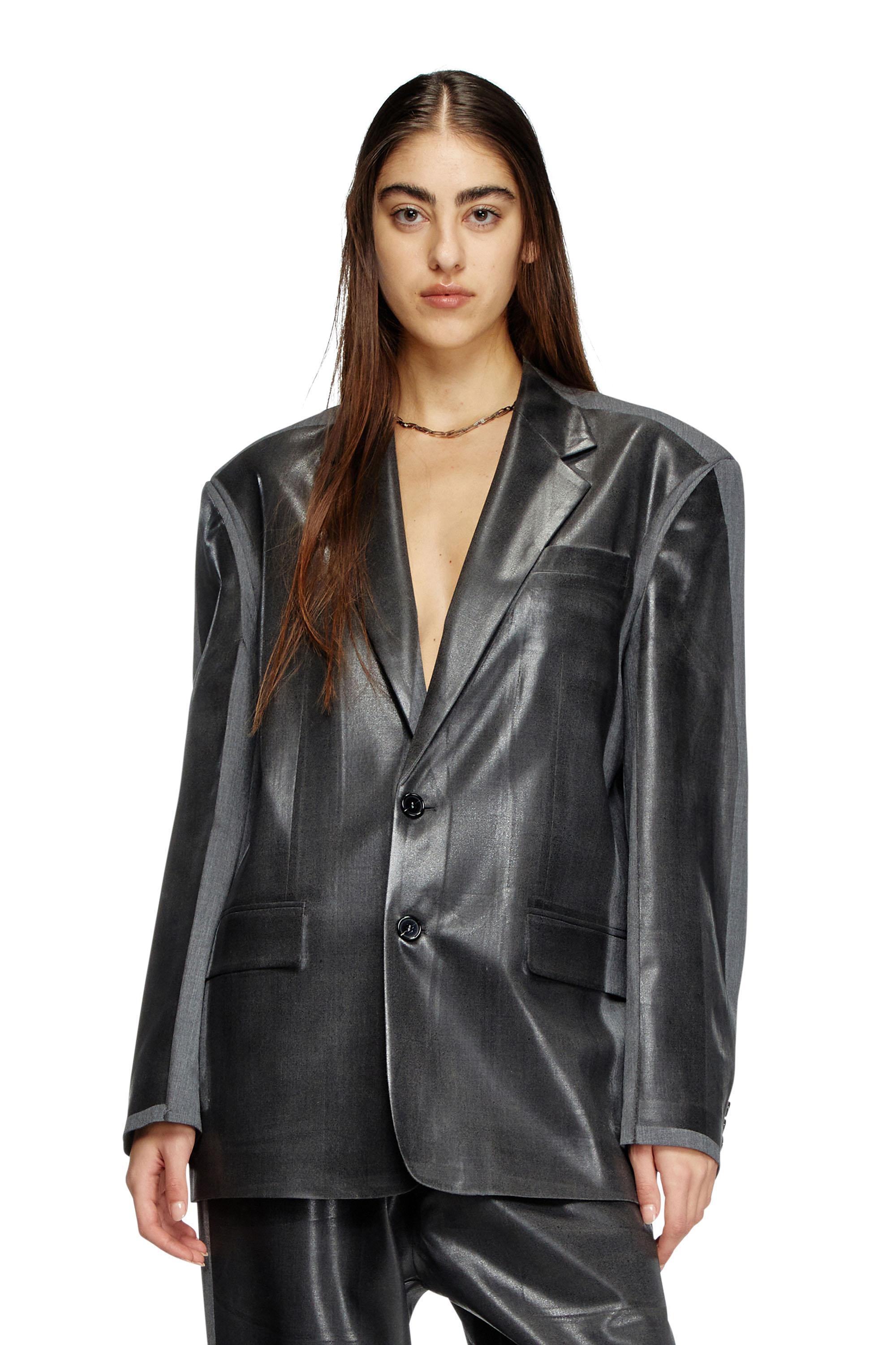 Diesel - J-OVER-DD, Unisex's テーラードジャケット in ブラック - 7