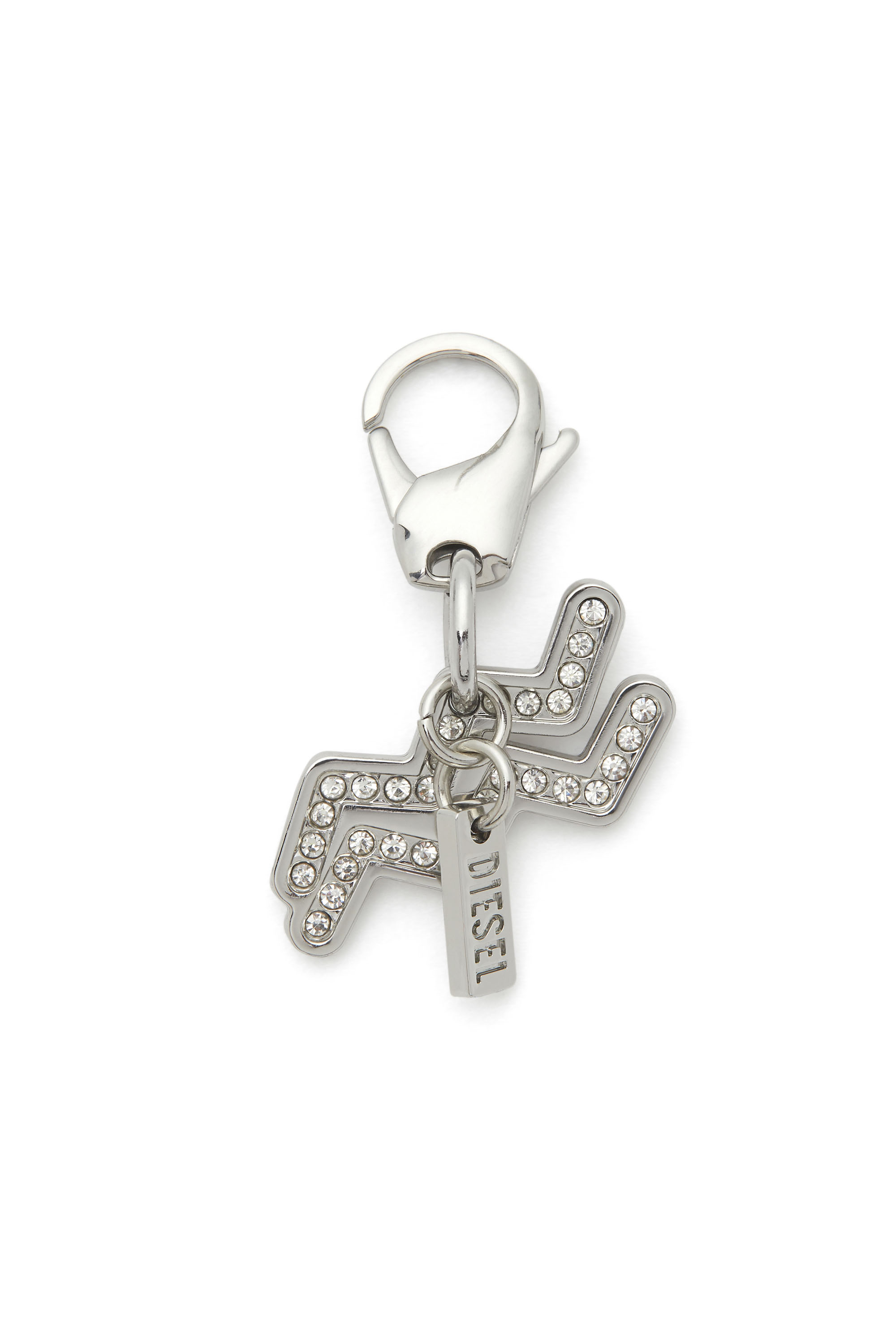 Diesel - CHARM ACQUARIUS, Unisex's Metal Aquarius charm with rhinestones in シルバー - 1