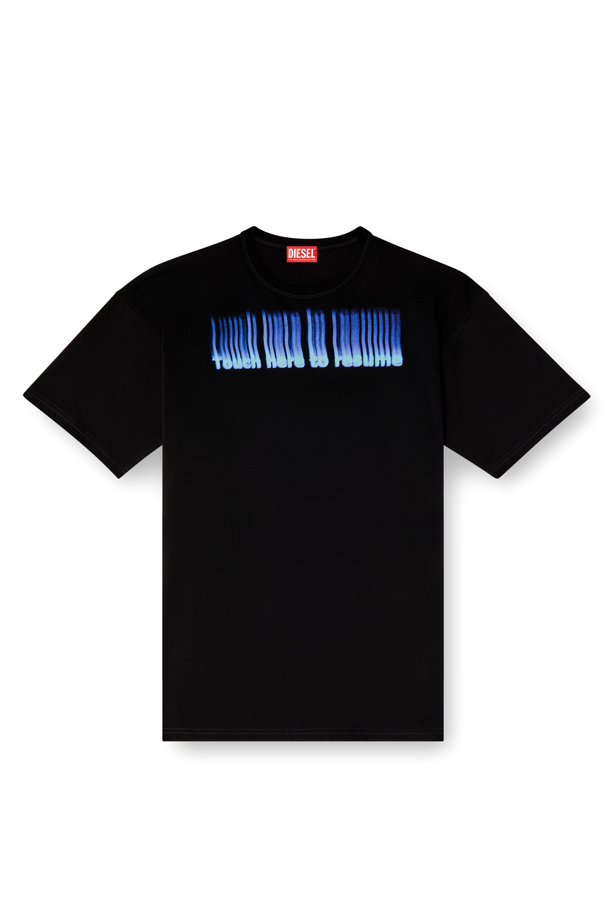 Diesel - T-BOXT-R14, Male's T-shirt with slogan print in ブラック - 3