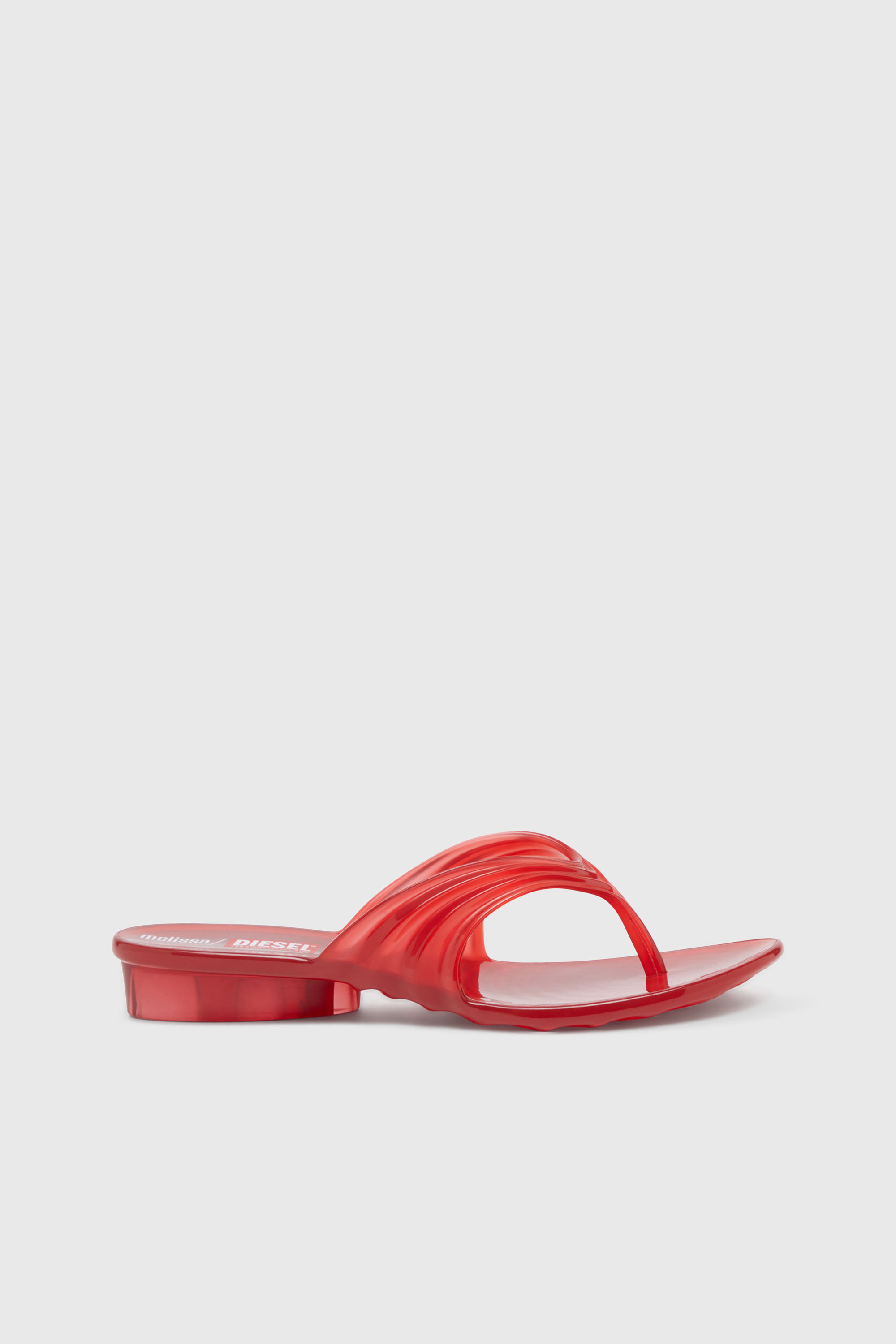 Diesel - MELISSA QUANTUM THONG, Female's Sculptural flip-flops in Melflex&reg; in レッド - 2