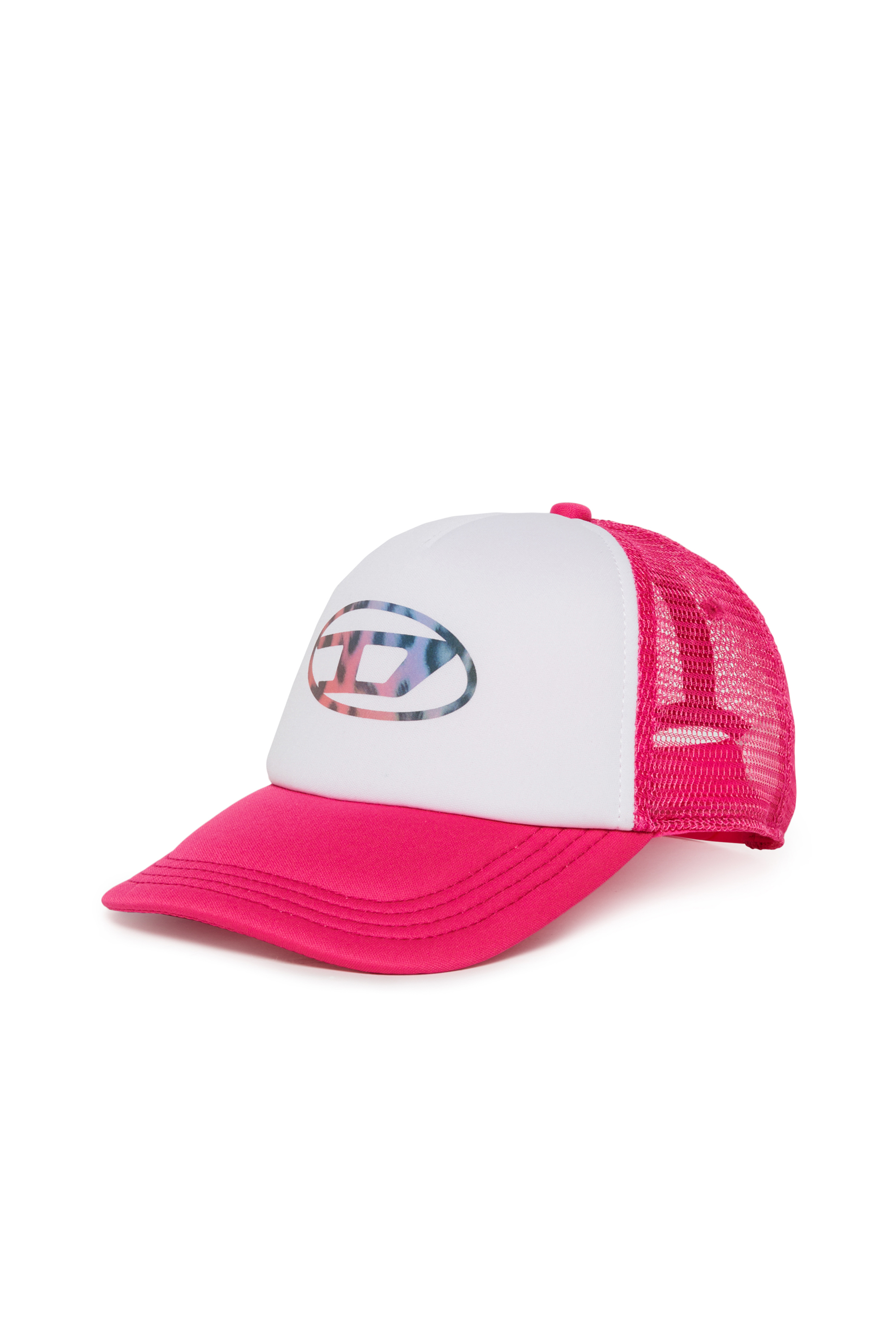 Diesel - FOPY, Female's Baseball cap with mesh panels in ピンク / ホワイト - 1
