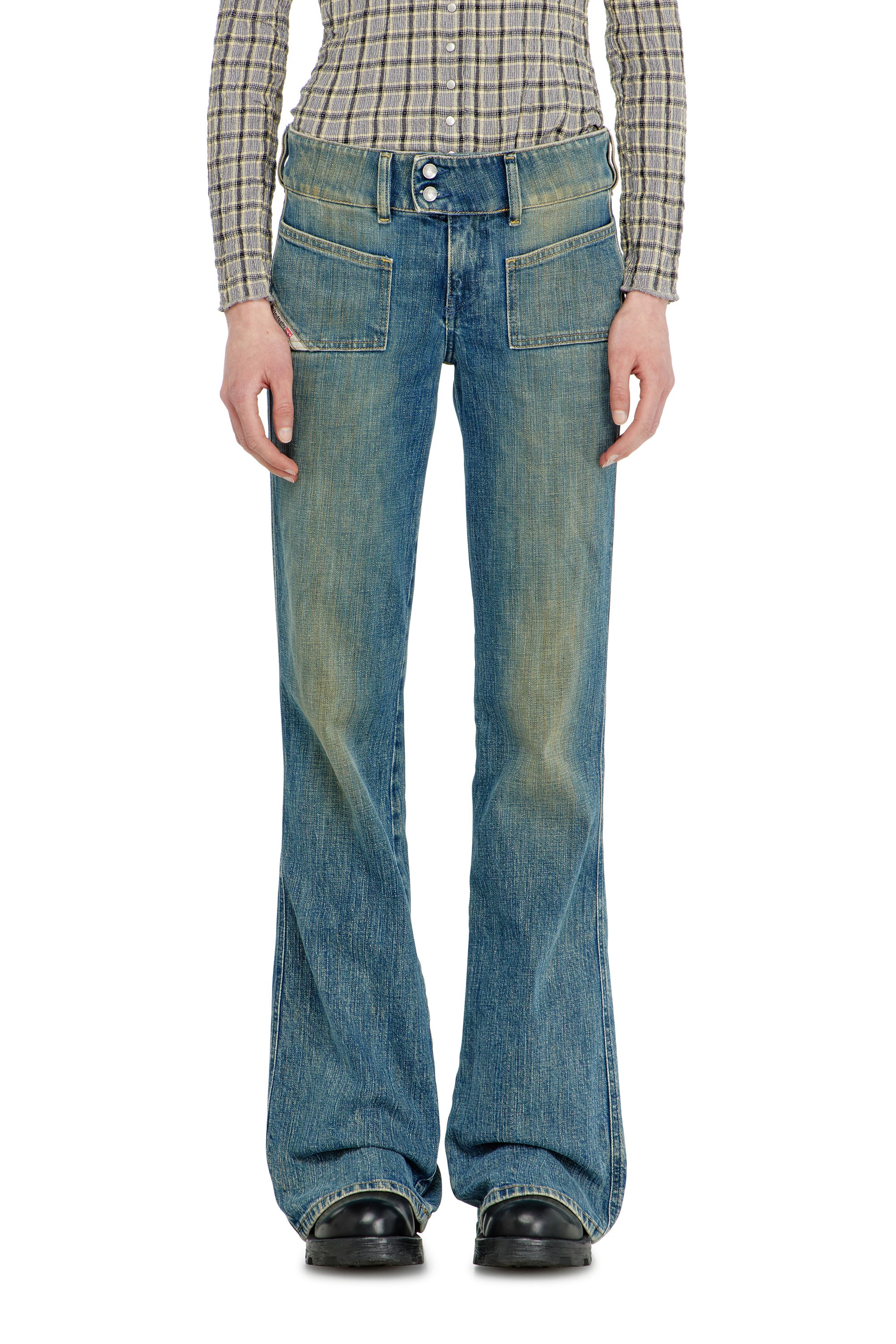 Diesel - Female's Bootcut Jeans D-Hush 007EJ, ミディアムブルー - 4