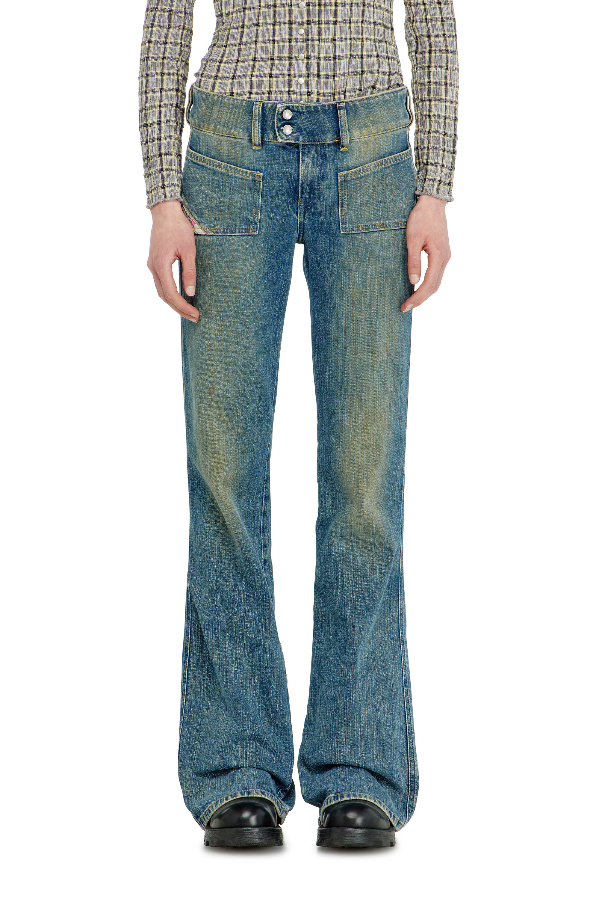 Diesel - Female's Bootcut Jeans D-Hush 007EJ, ミディアムブルー - 4