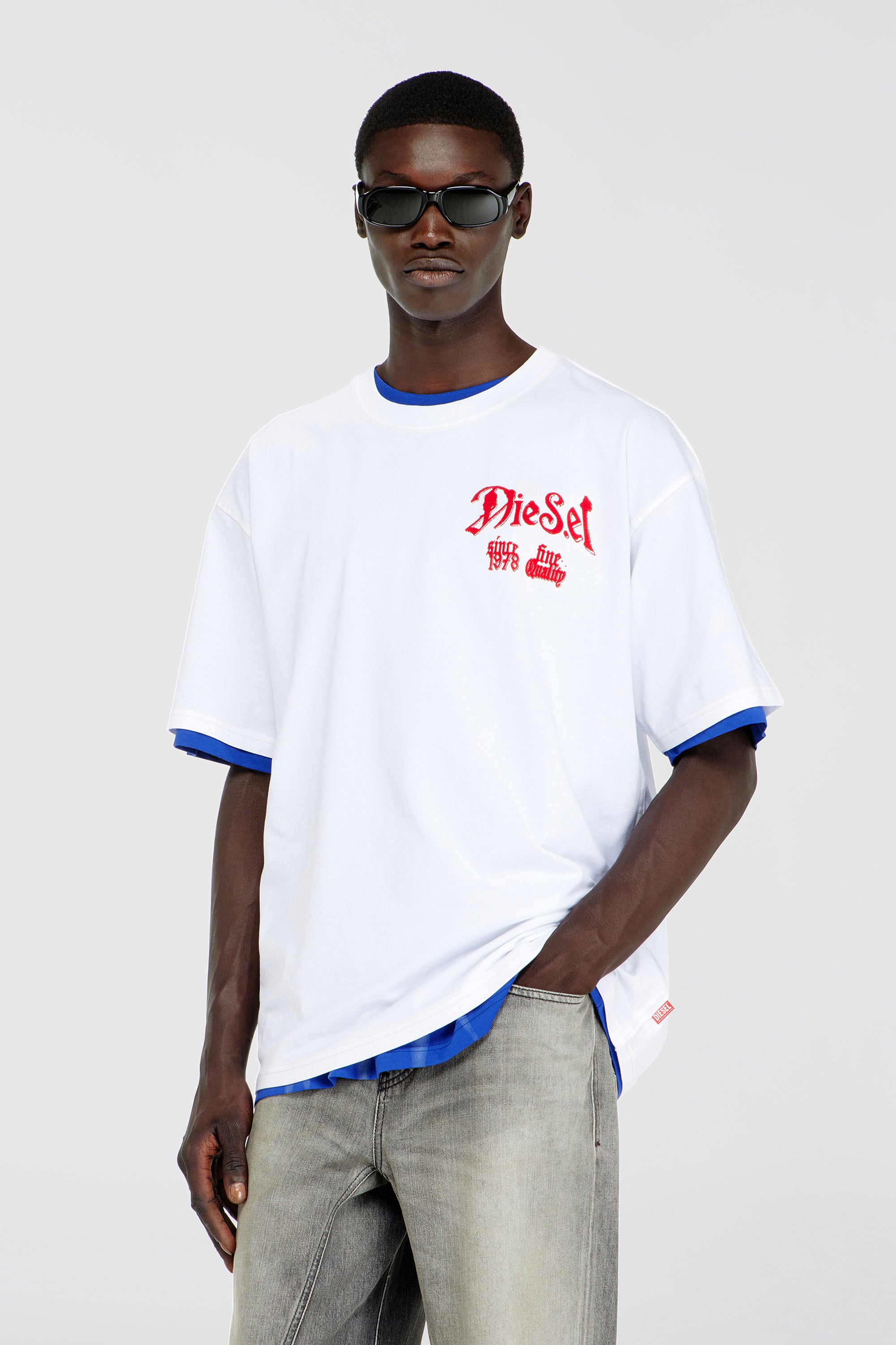 Diesel - T-BOXT-AA2, Male's Tシャツ in ホワイト - 1
