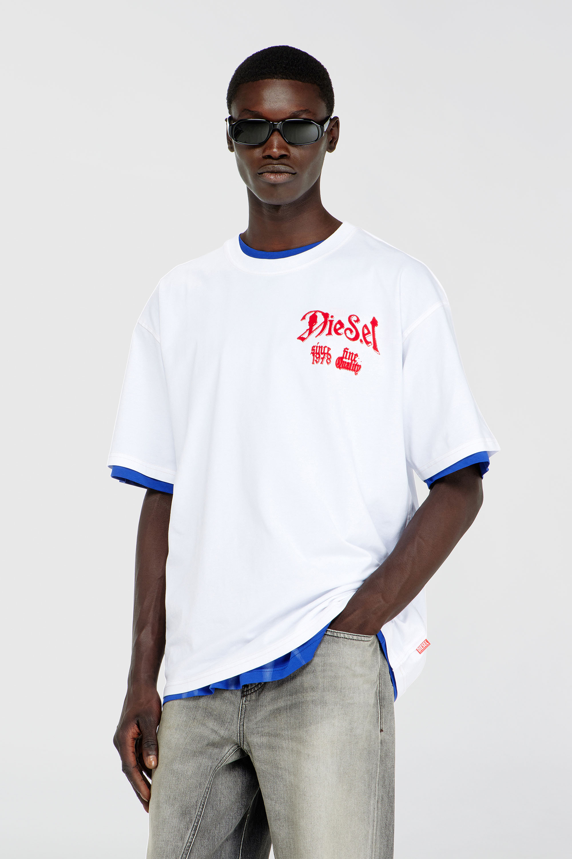 Diesel - T-BOXT-AA2, Male's Tシャツ in ホワイト - 3