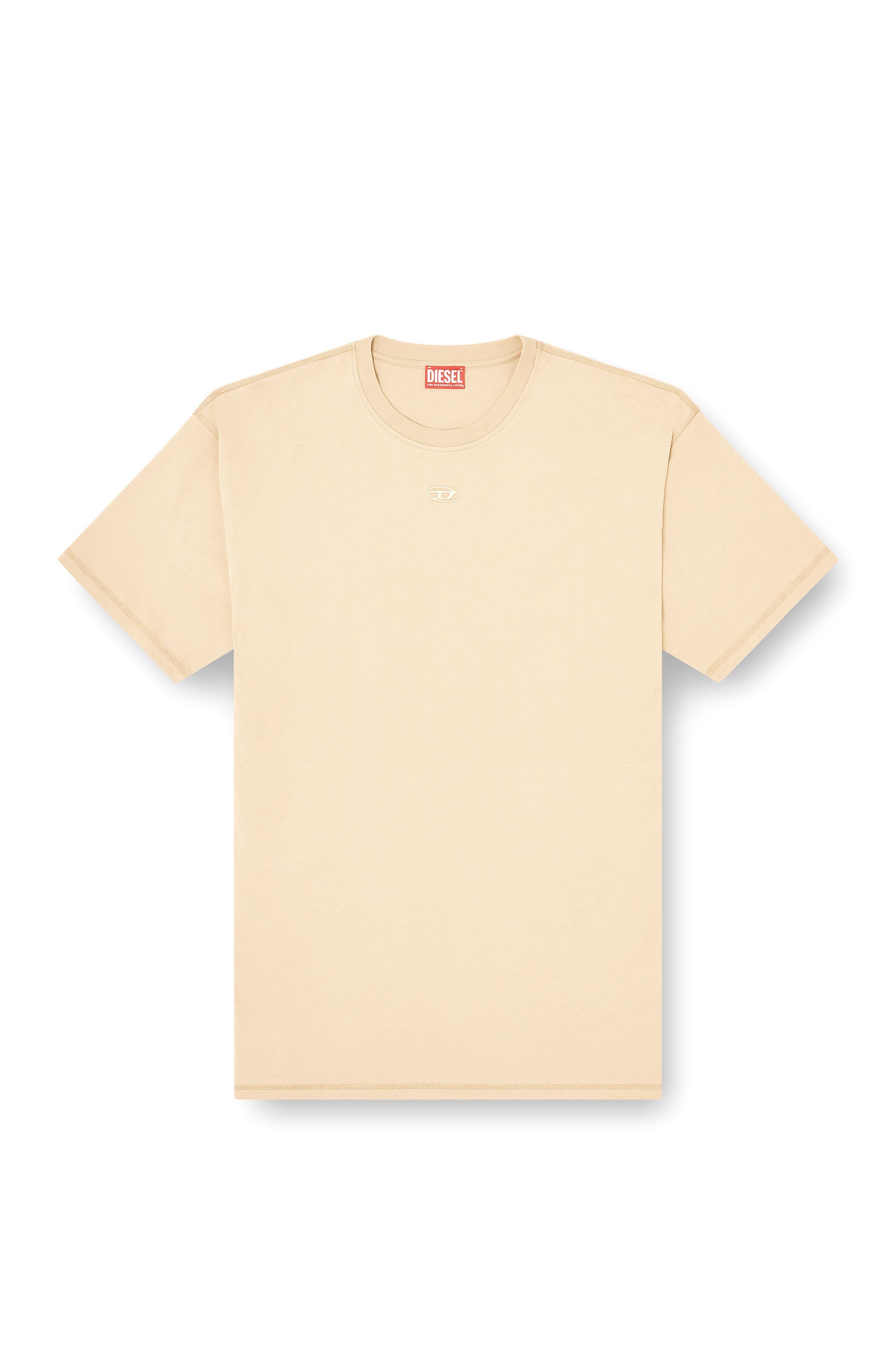 Diesel - T-LUCIEN-IHBI, Male's Relaxed T-shirt in organic cotton in ベージュ - 3
