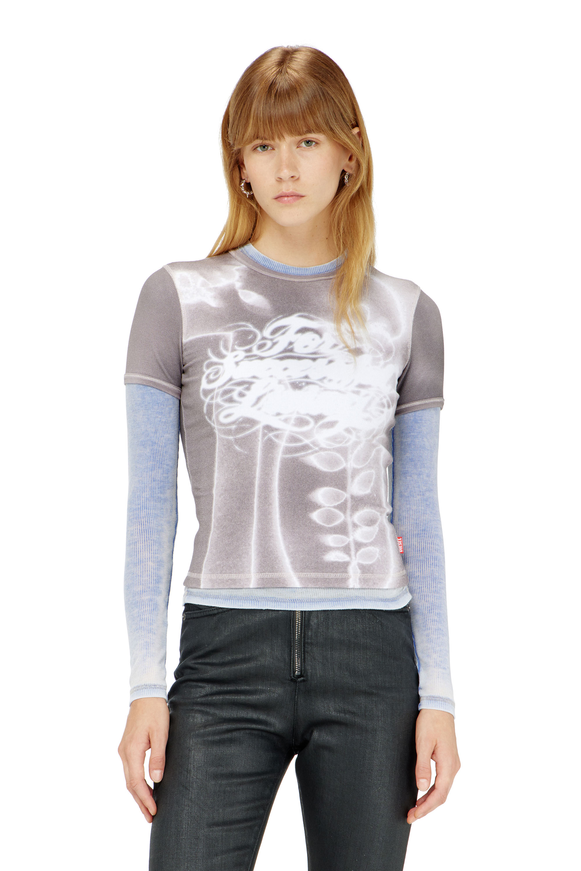 Diesel - T-ELE-LONG-AA4, Female's 半袖トップ in null - 3