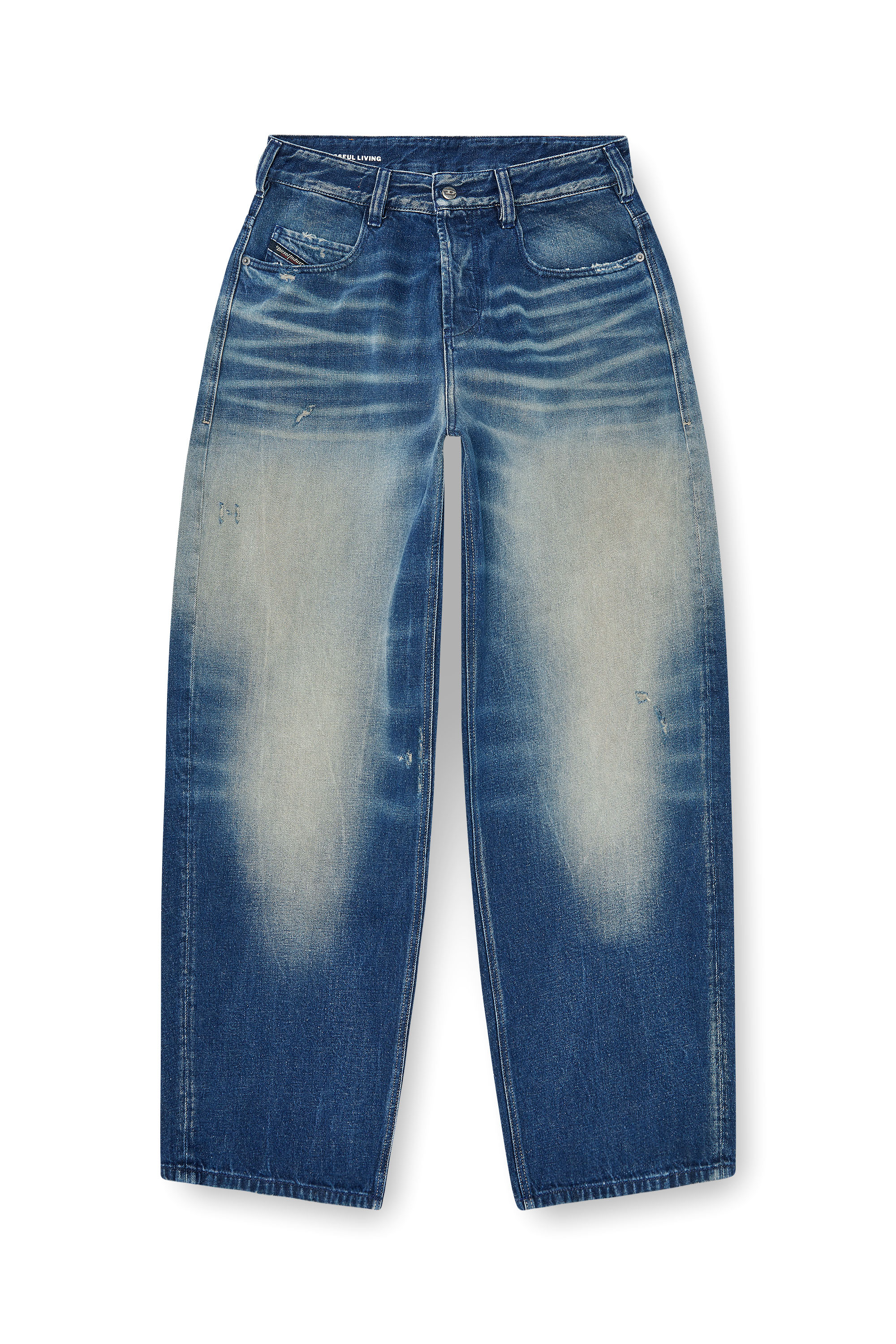 Diesel - Unisex's Relaxed Jeans 1997 D-Enim 007DQ, ダークブルー - 3
