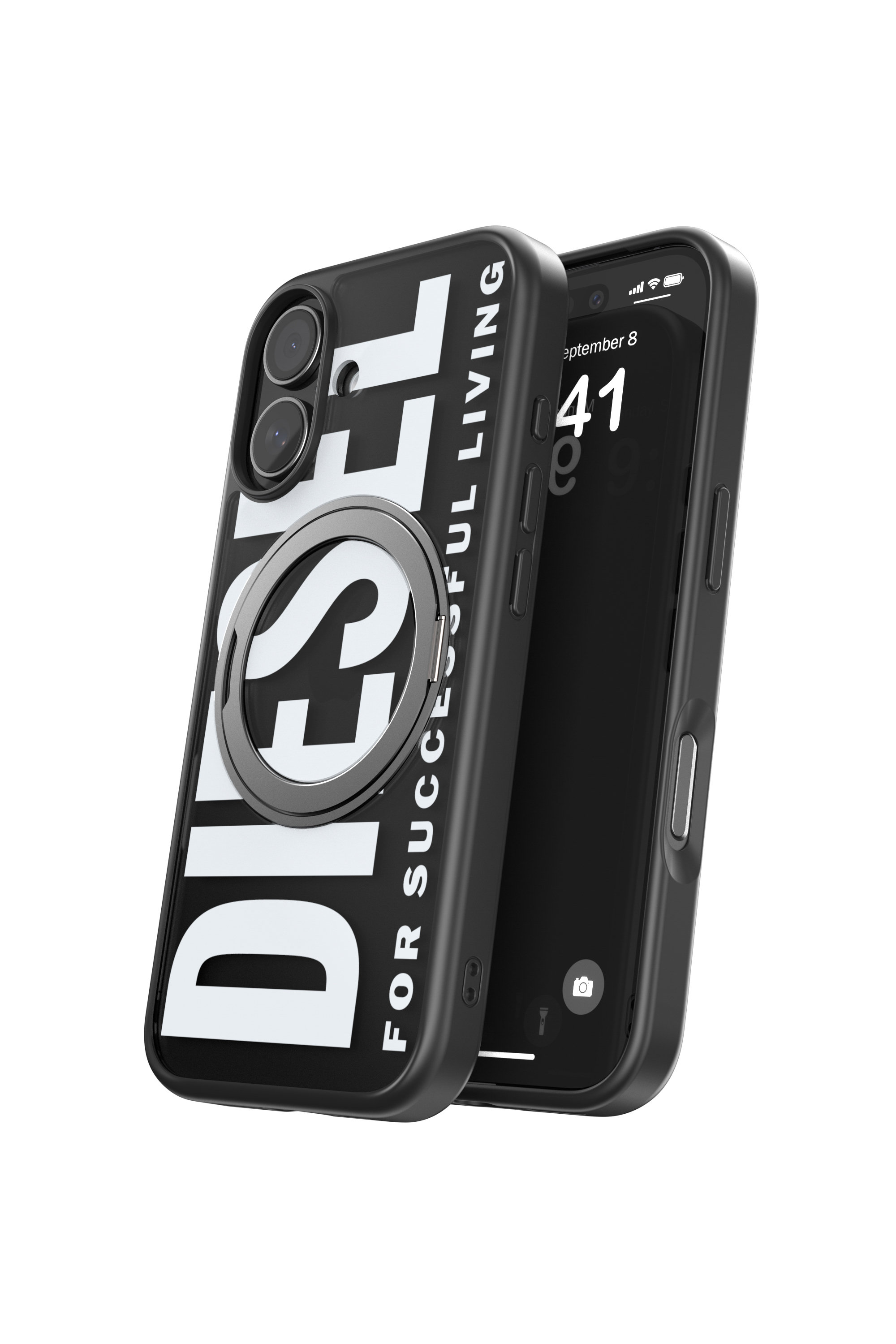 Diesel - 60403 RING STAND CASE, Unisex's IPHONE 17 in ブラック - 3