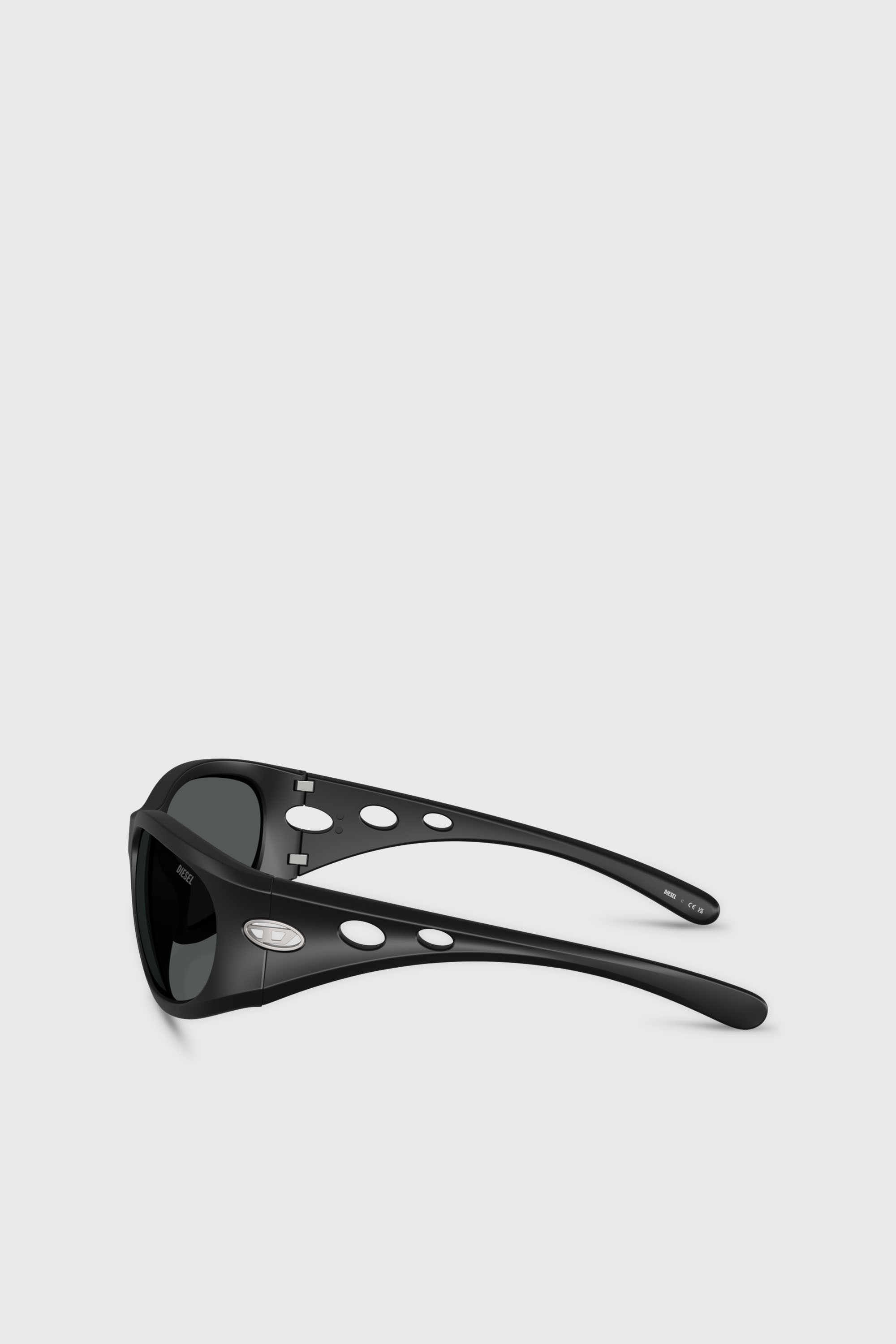Diesel - 0DL3012U, Unisex's Rectangle sunglasses in ブラック - 2