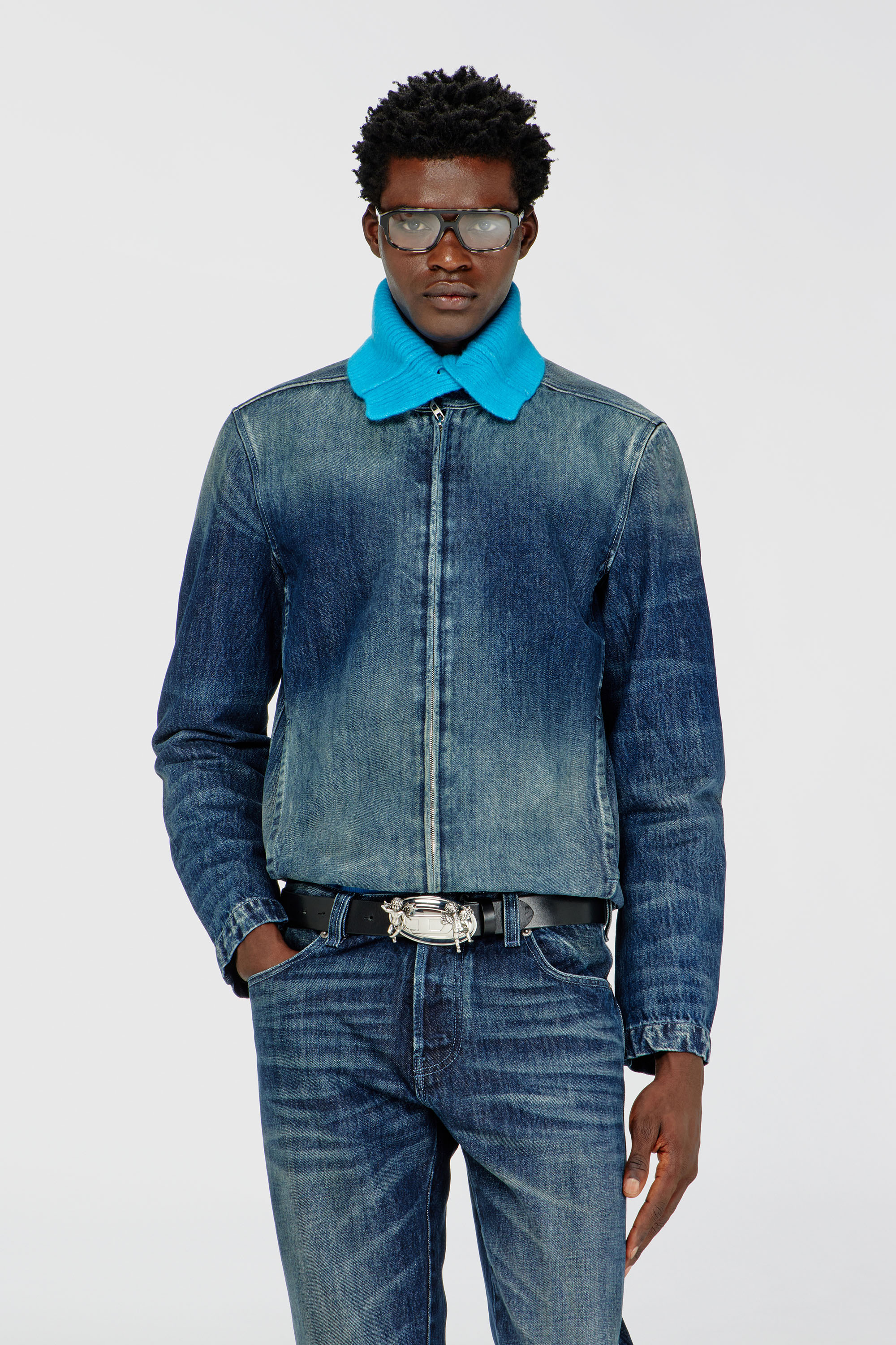 Diesel - D-GLORY-FSJ, Male's Jeans - in ダークブルー - 3