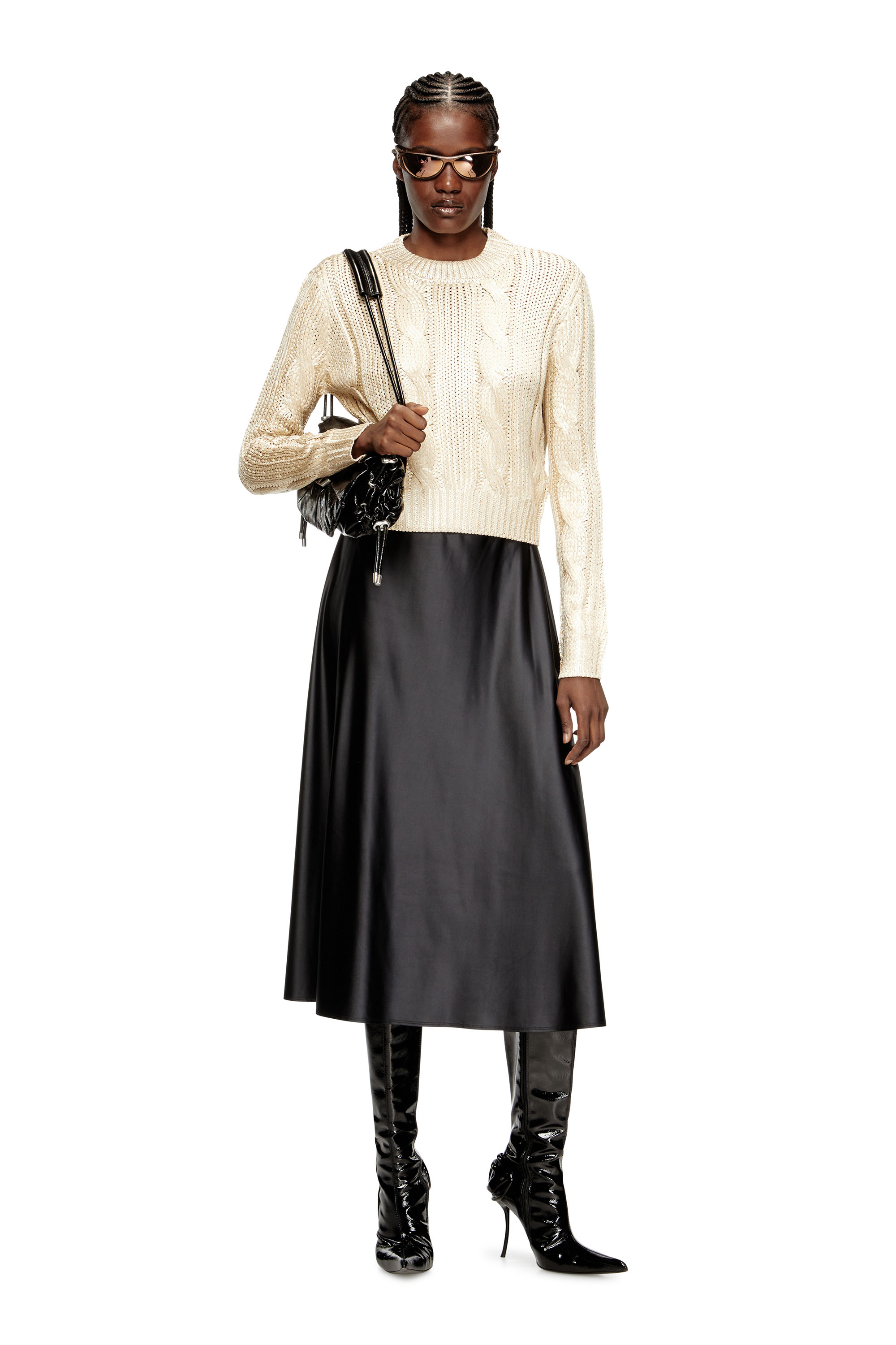 Diesel - M-MICCHA, Female's プルオーバーニット in ベージュ - 1