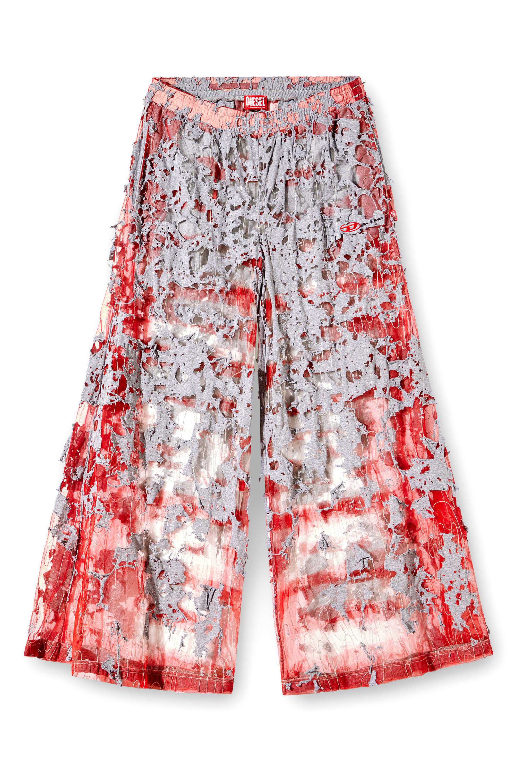 Diesel - P-DAM-DEVOR-DD, Unisex's スウェットパンツ in グレー/レッド - 2