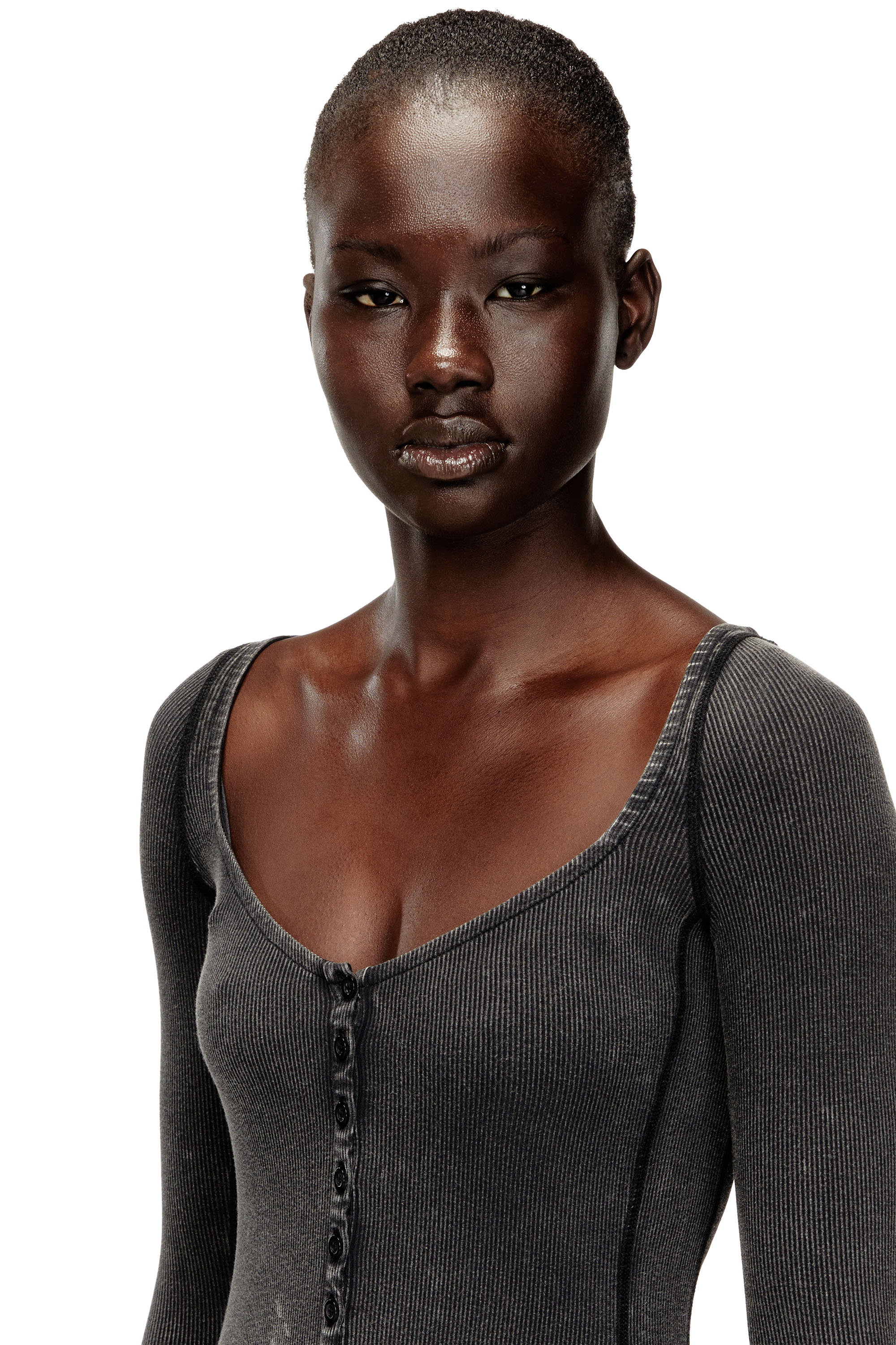 Diesel - D-LEY, Female's 長袖ドレス in グレー - 5