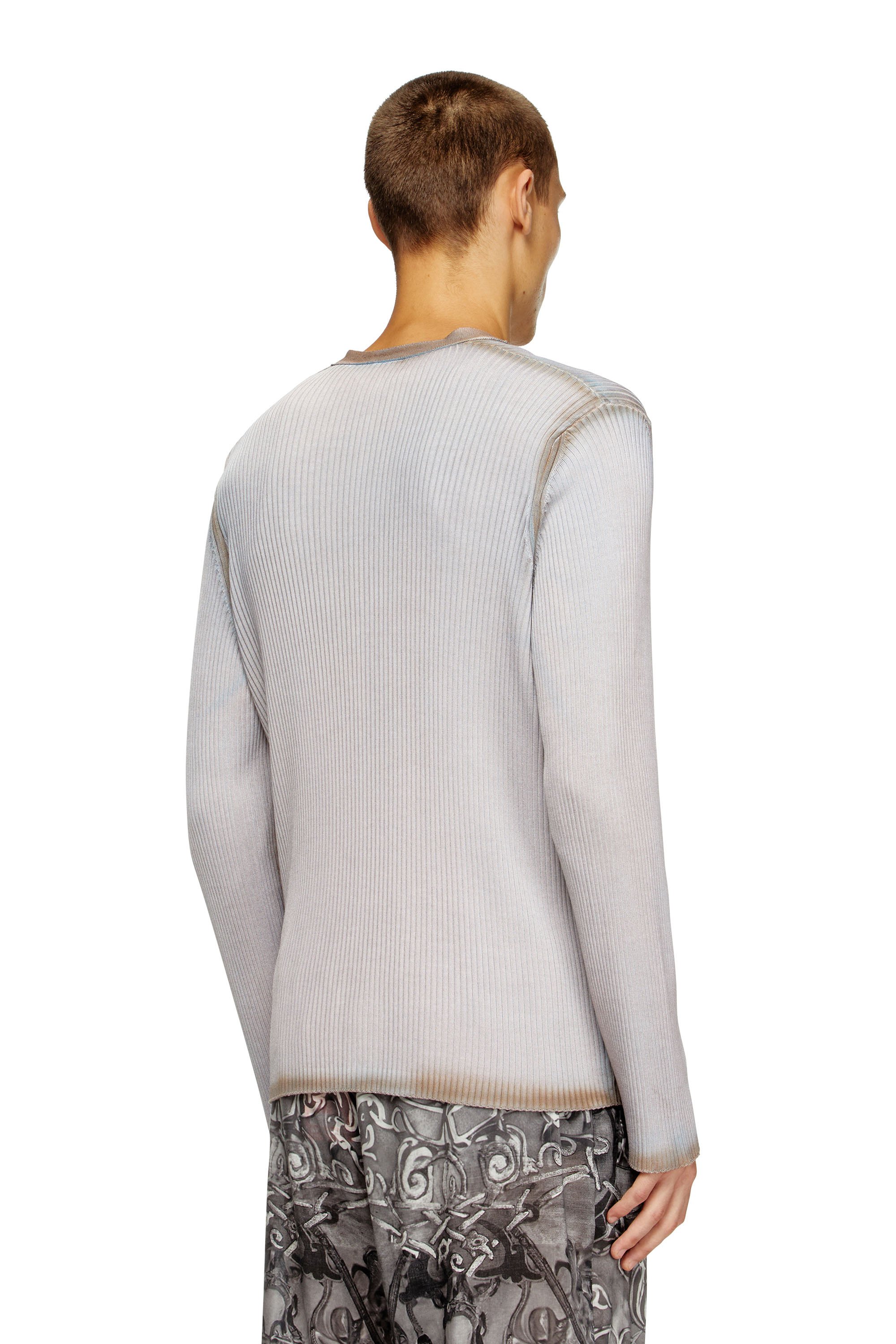 Diesel - K-VILMO, Male's Dégradé cardigan in グレー/ブラウン - 4