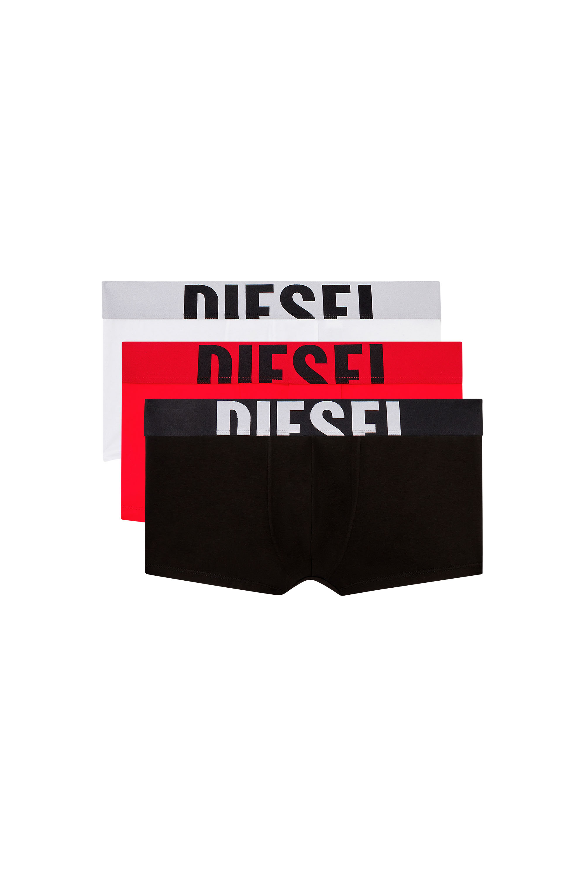 Diesel - UMBX-DAMIENTHREEPACK-5.5EL, Male's ボクサーパンツ3枚パック in レッド/ブラック - 2