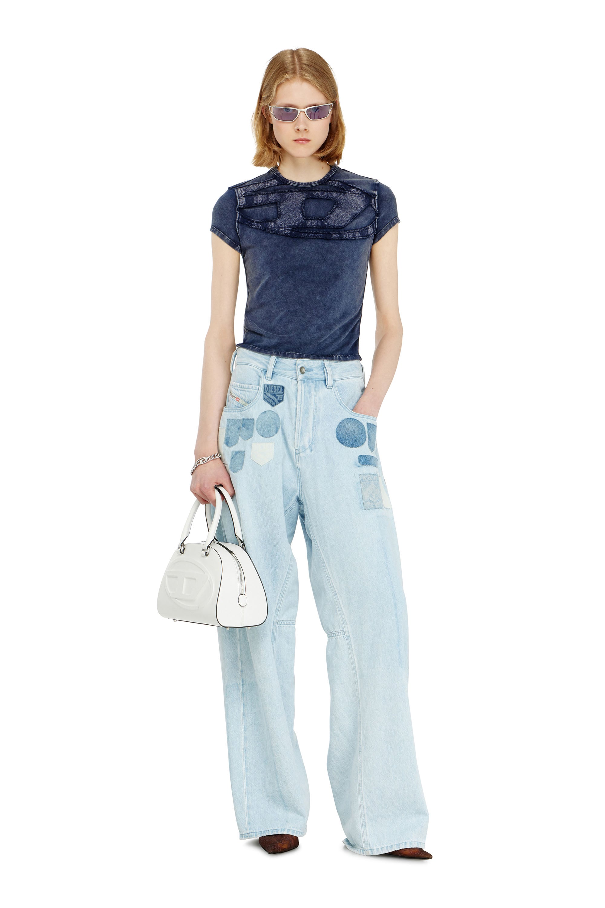 Diesel - T-MELY-CUP, Female's 半袖トップ in ダークブルー - 2