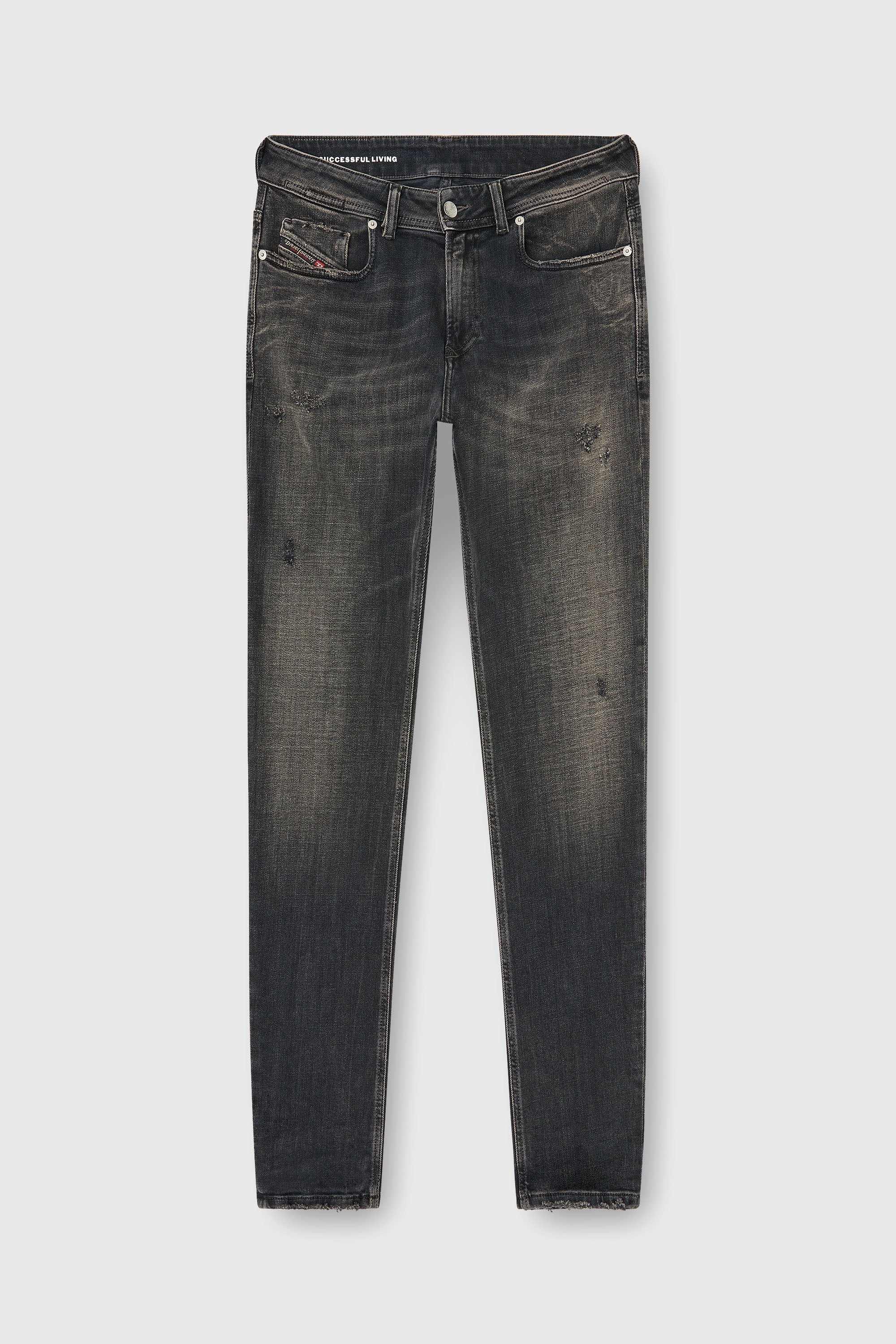 Diesel - Male's Skinny Jeans 1979 Sleenker 09P77, ブラック/ダークグレー - 2