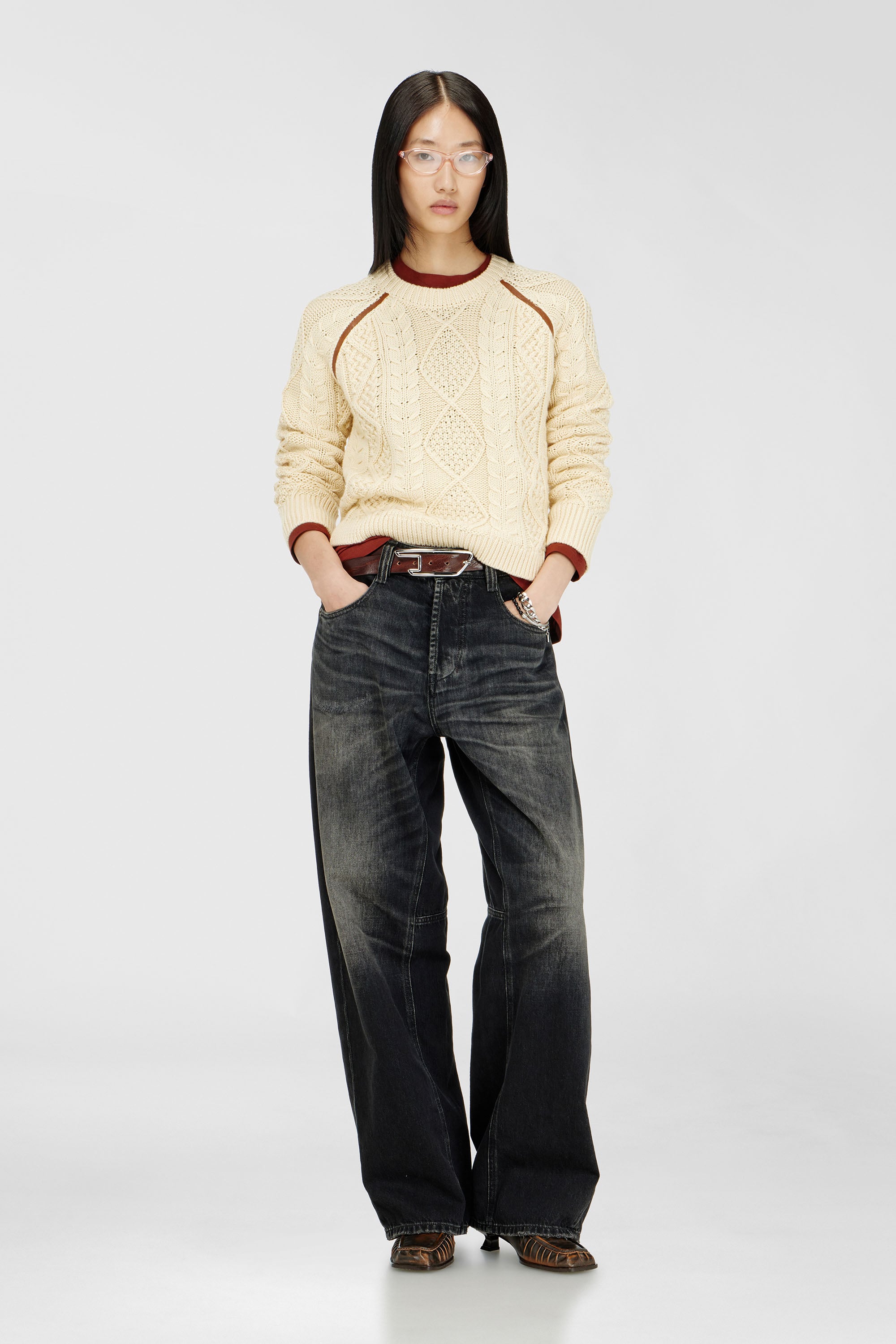 Diesel - M-INTANA, Female's プルオーバーニット in イエロー - 2
