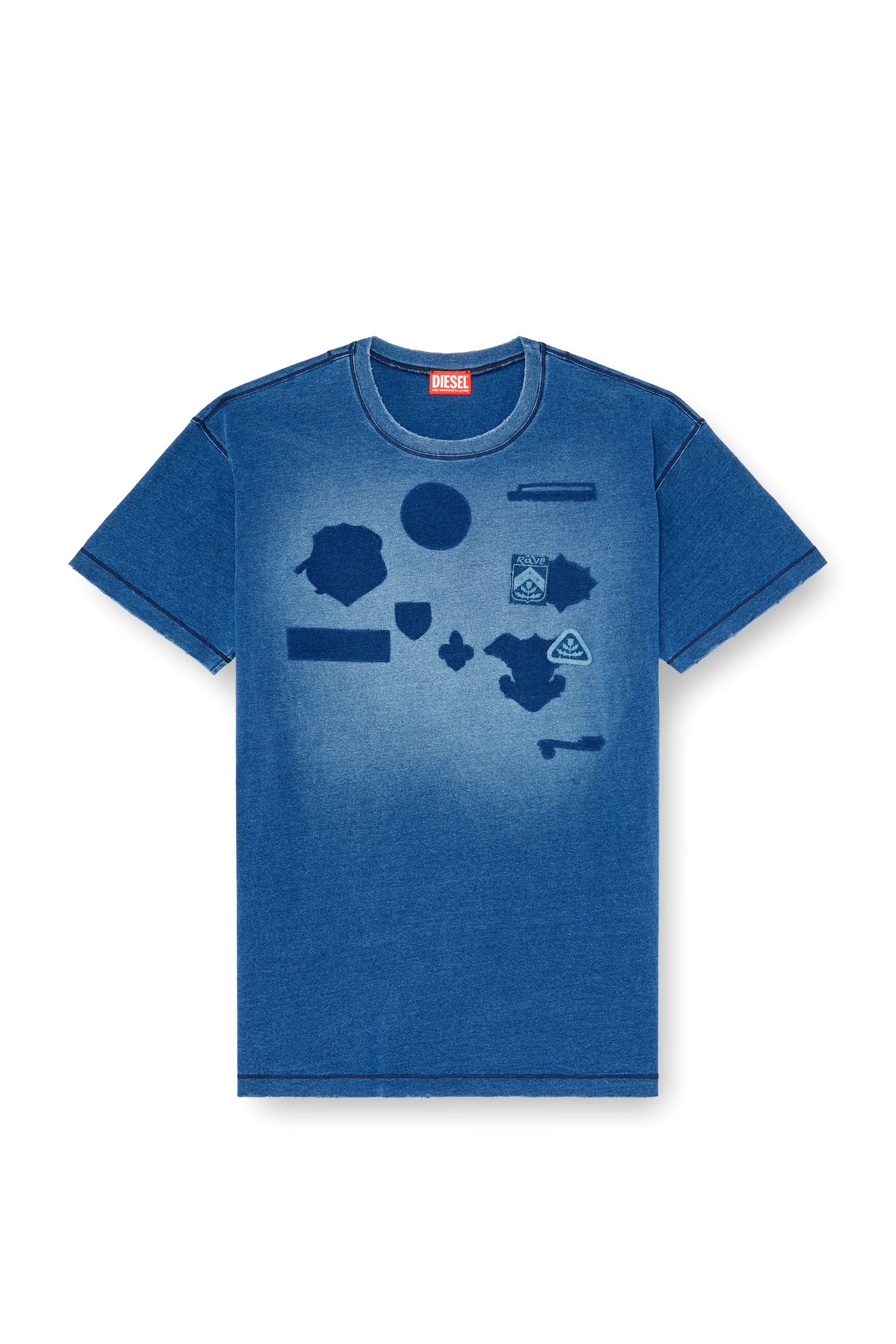 Diesel - T-NOX, Male's Tシャツ in ミディアムブルー - 2