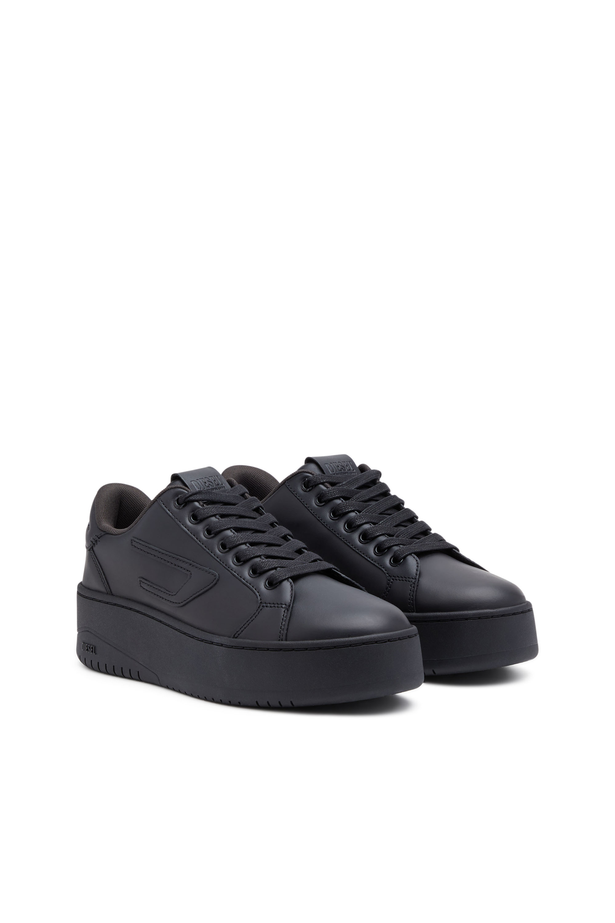 Diesel - S-ATHENE BOLD X, Female's カウレザープラットフォームスニーカー in ブラック - 2