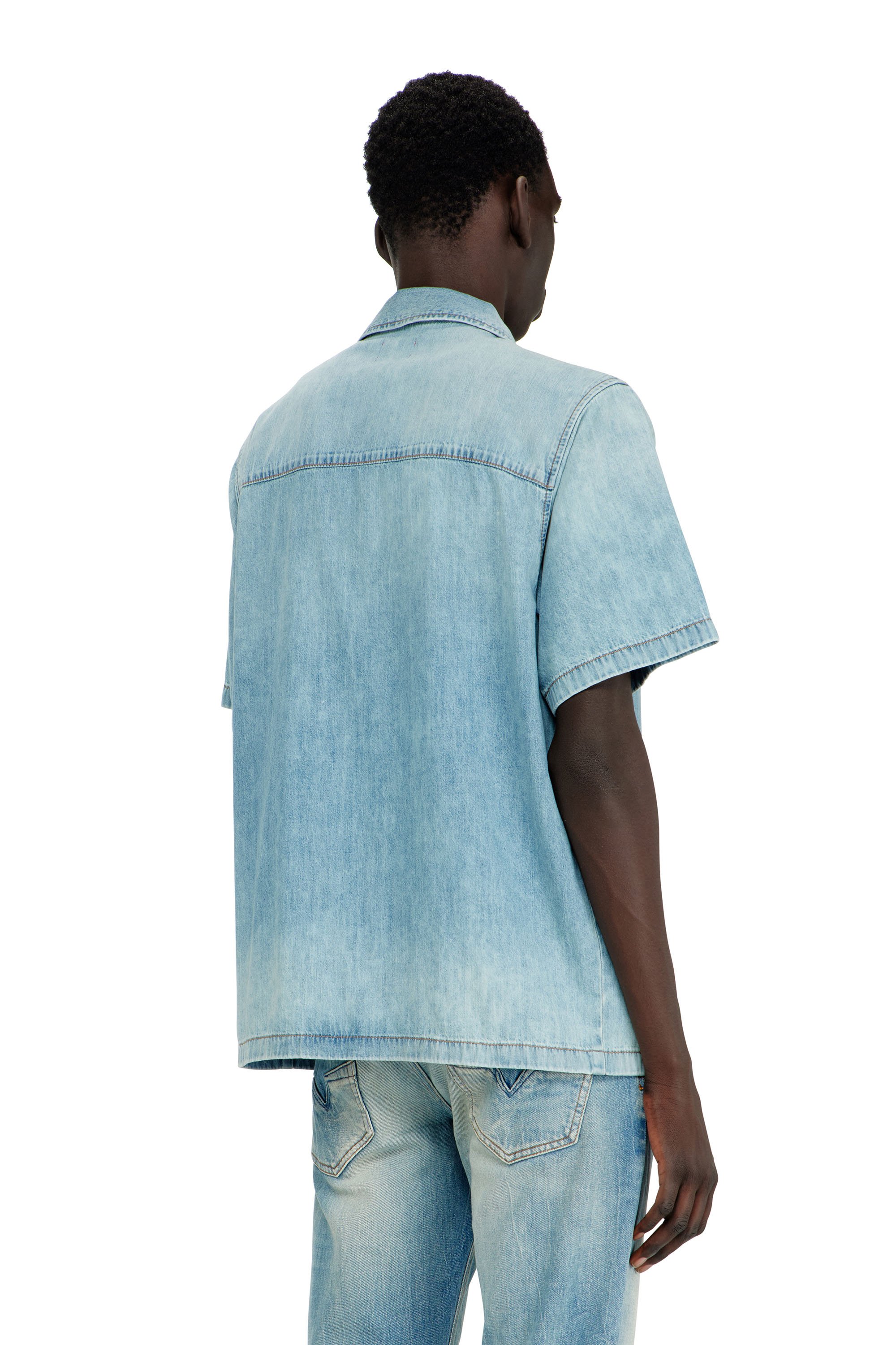 Diesel - D-NABIL-D, Male's デニムシャツ in ライトブルー - 4
