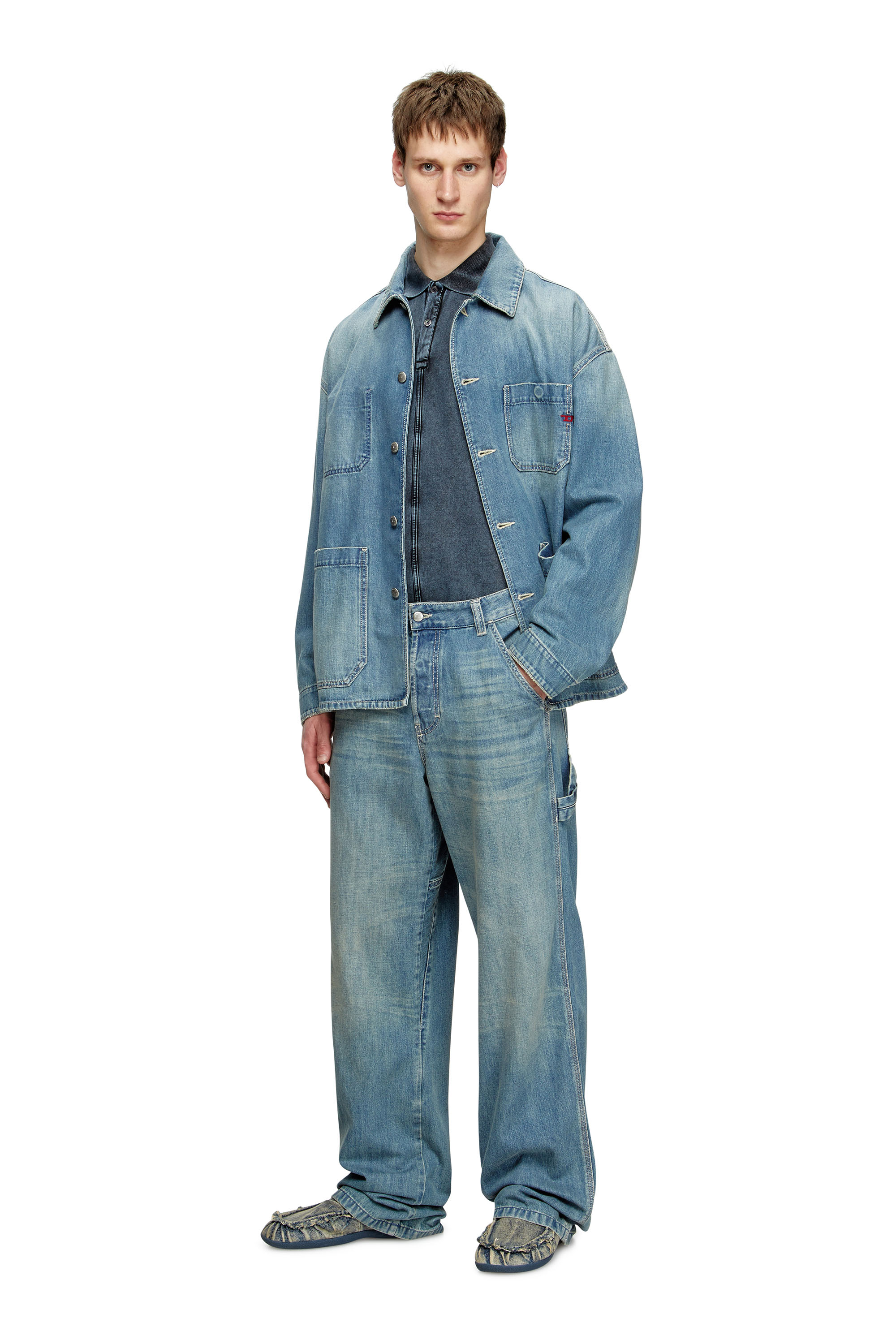 Diesel - Male's Relaxed Jeans D-Livery 068SK, ライトブルー - 1