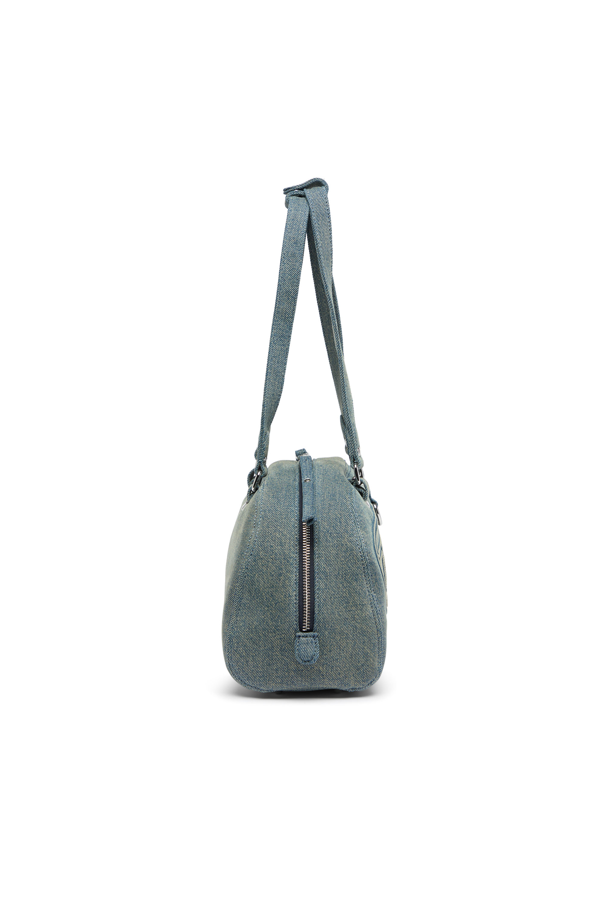 Diesel - 1DR DOME SOFT SHOULDER, Unisex's 1DR Dome-Shoulder bag in denim with Oval D logo in ライトブルー - 4