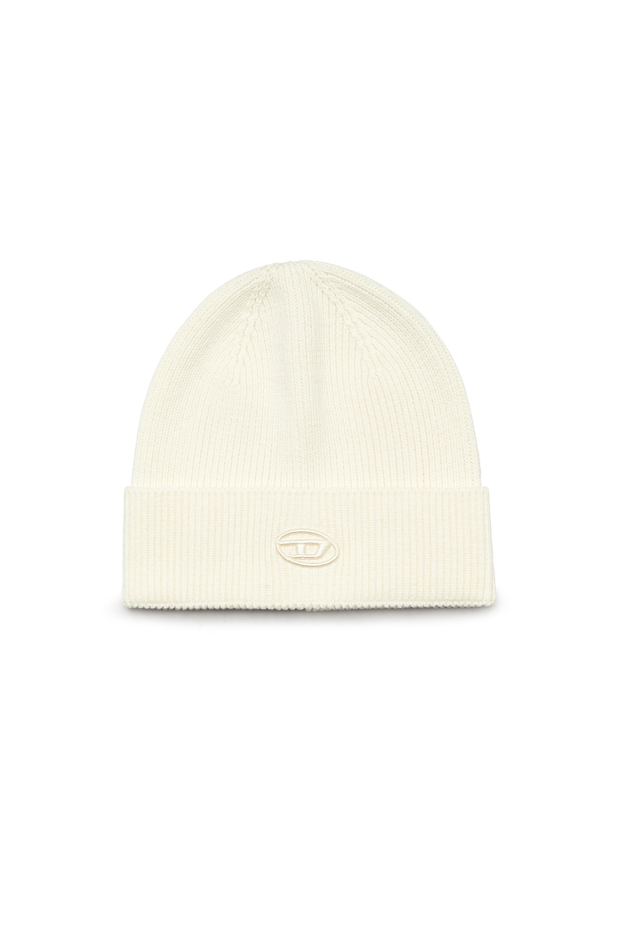 Diesel - K-CODER-FULLY B, Unisex's ニットキャップロゴ in クリーム - 1