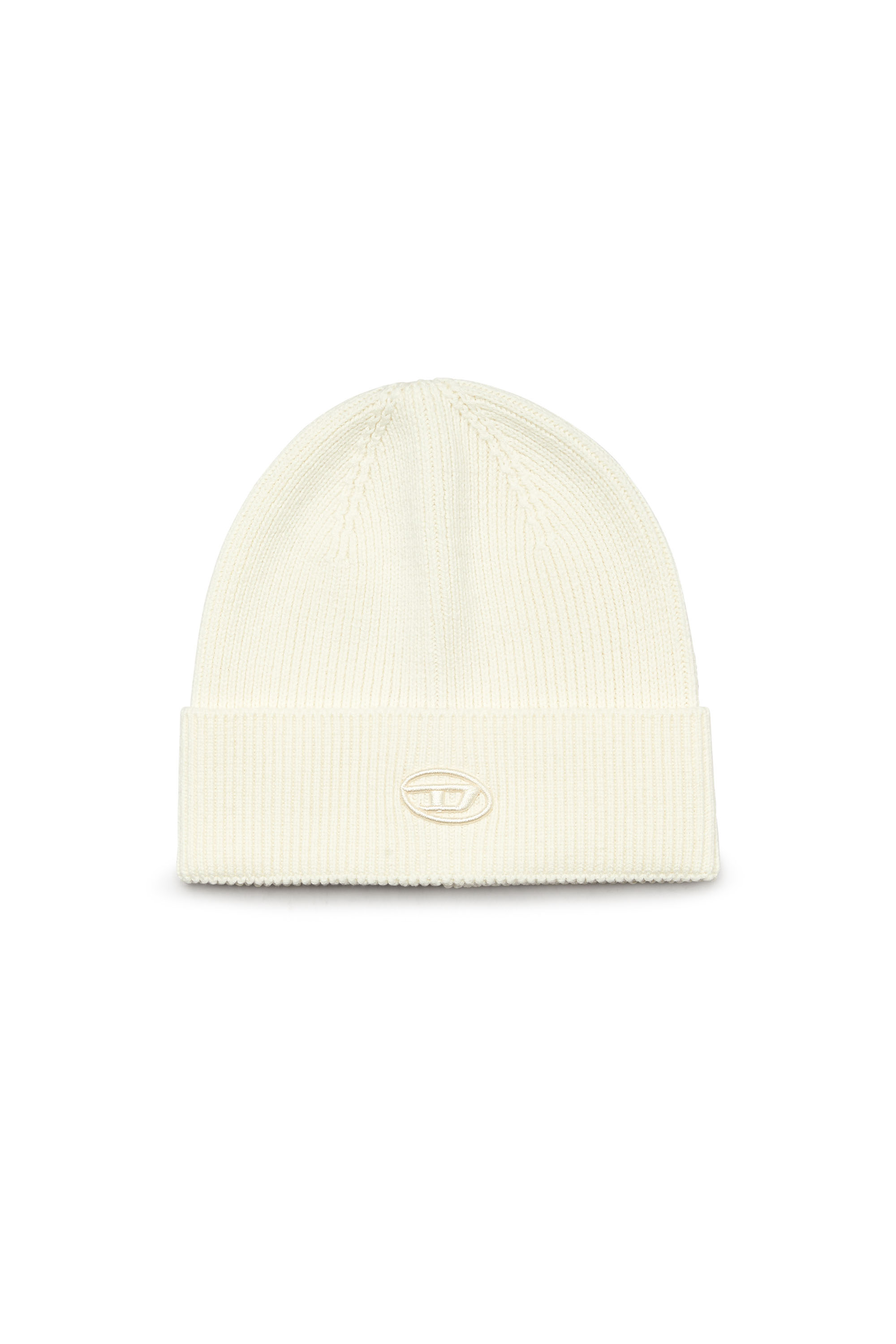 Diesel - K-CODER-FULLY B, Unisex's ニットキャップロゴ in クリーム - 1