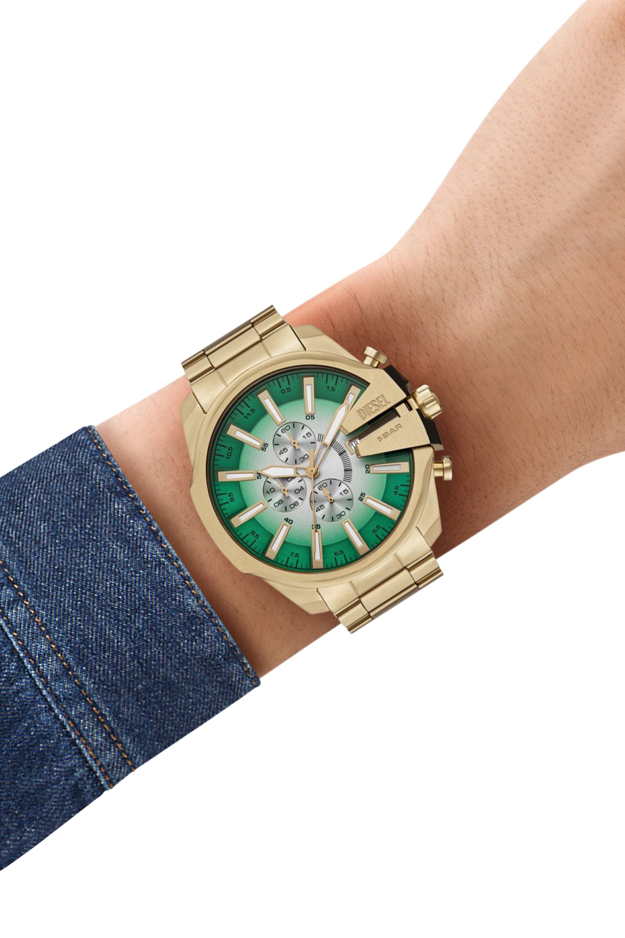 Diesel - DZ4684 WATCH, Male's Mega Chief Slim Stainless Steel Watch in ゴールド - 4