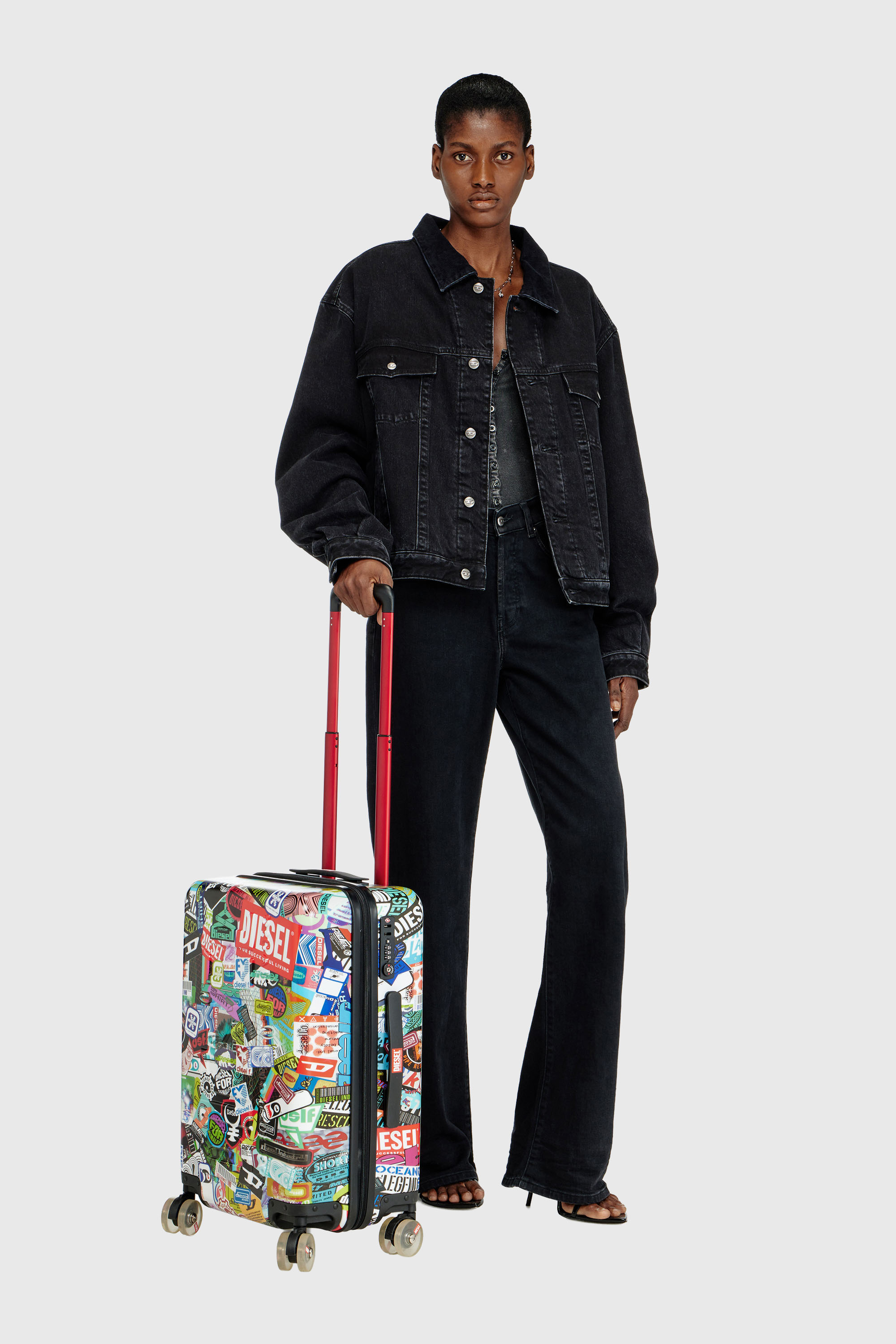 Diesel - DIESEL PC PRINTED TROLLEY-STICKERS- DSL0, Unisex's Sticker style suitcase size S in マルチカラー - 6