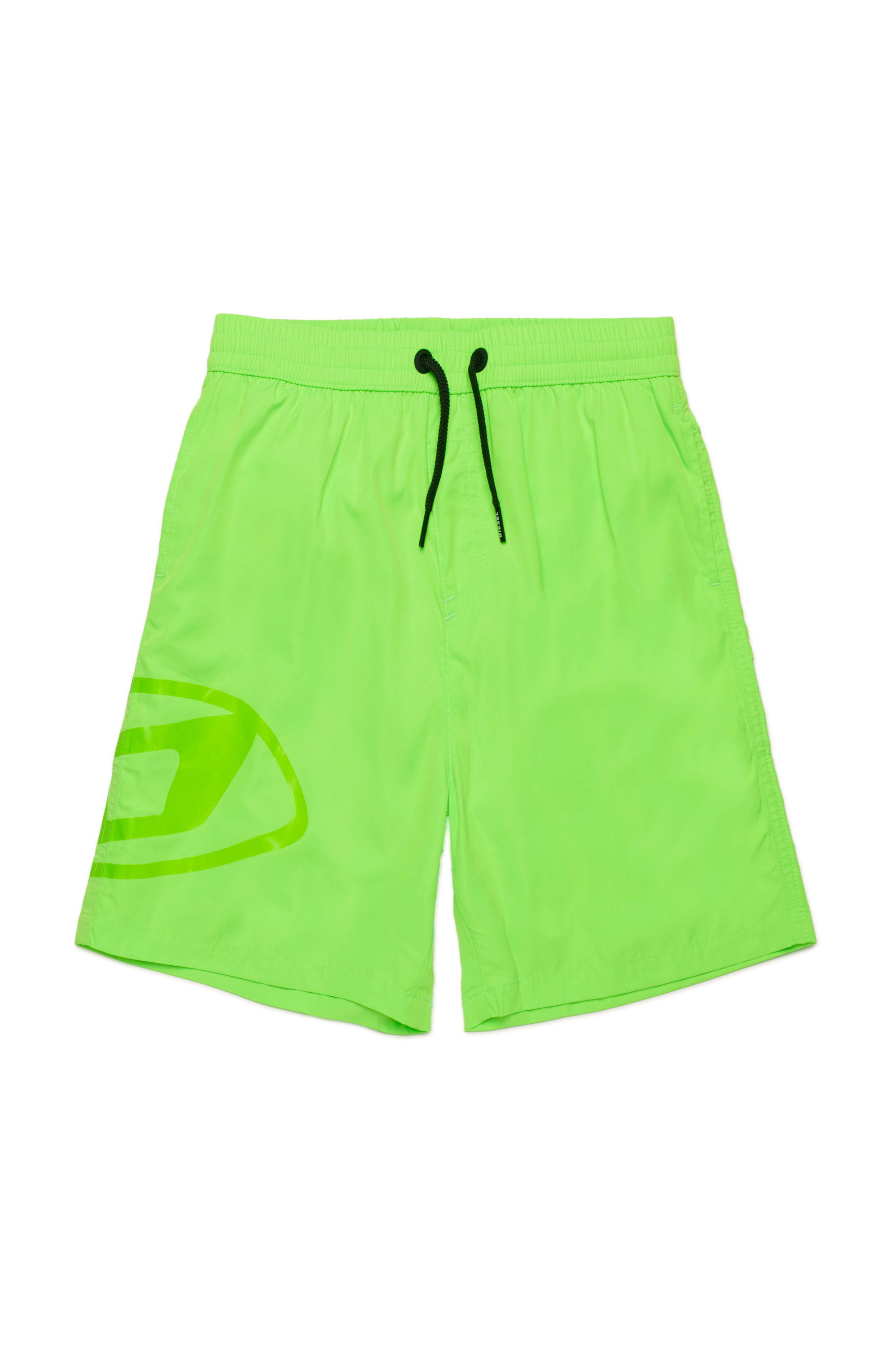 Diesel - MIPRUL, Male's Swim shorts with tonal Oval D logo in 蛍光グリーン - 1