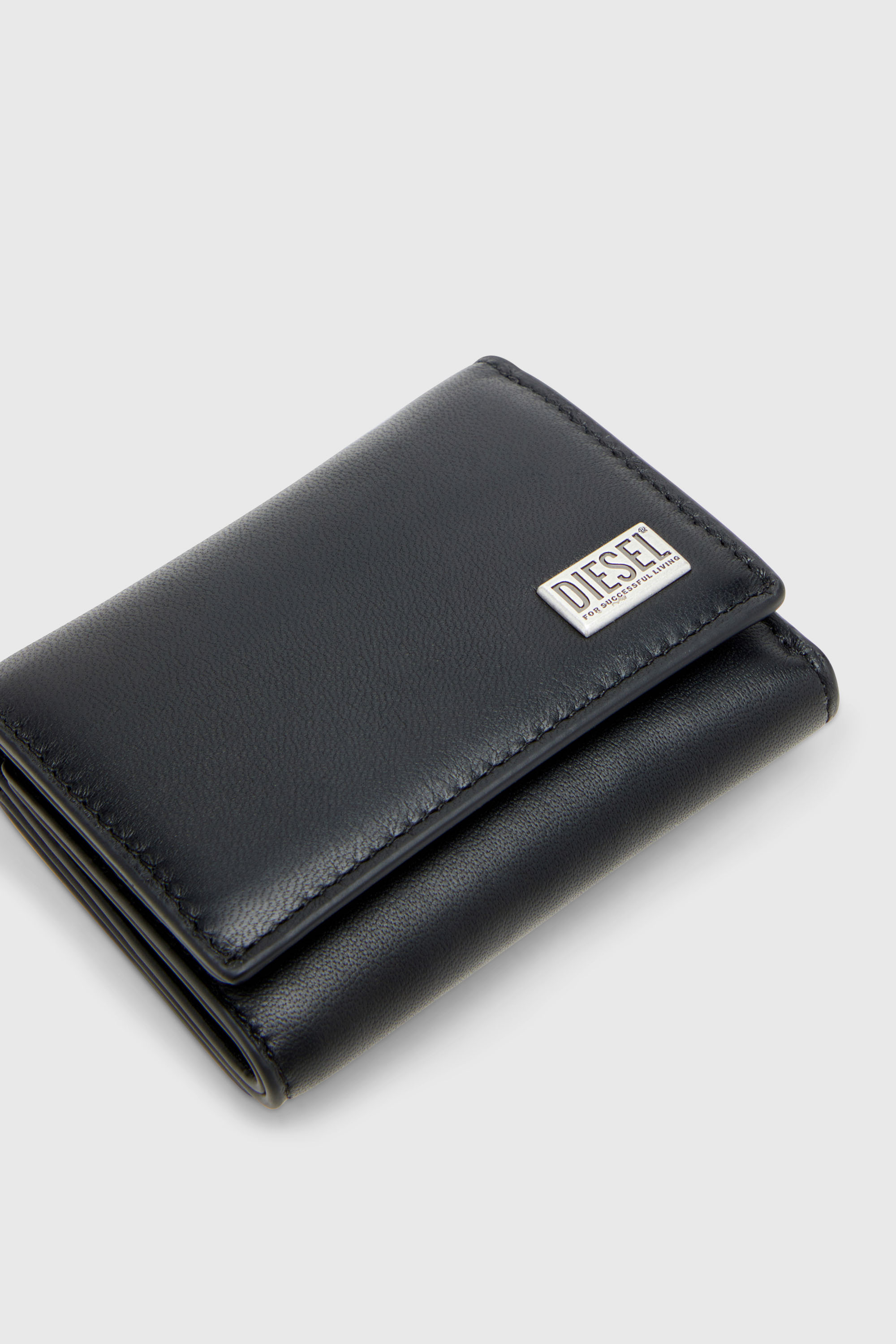 Diesel - BISCOTTO TRI FOLD COIN 3D, Male's 三つ折りウォレット in ブラック - 4