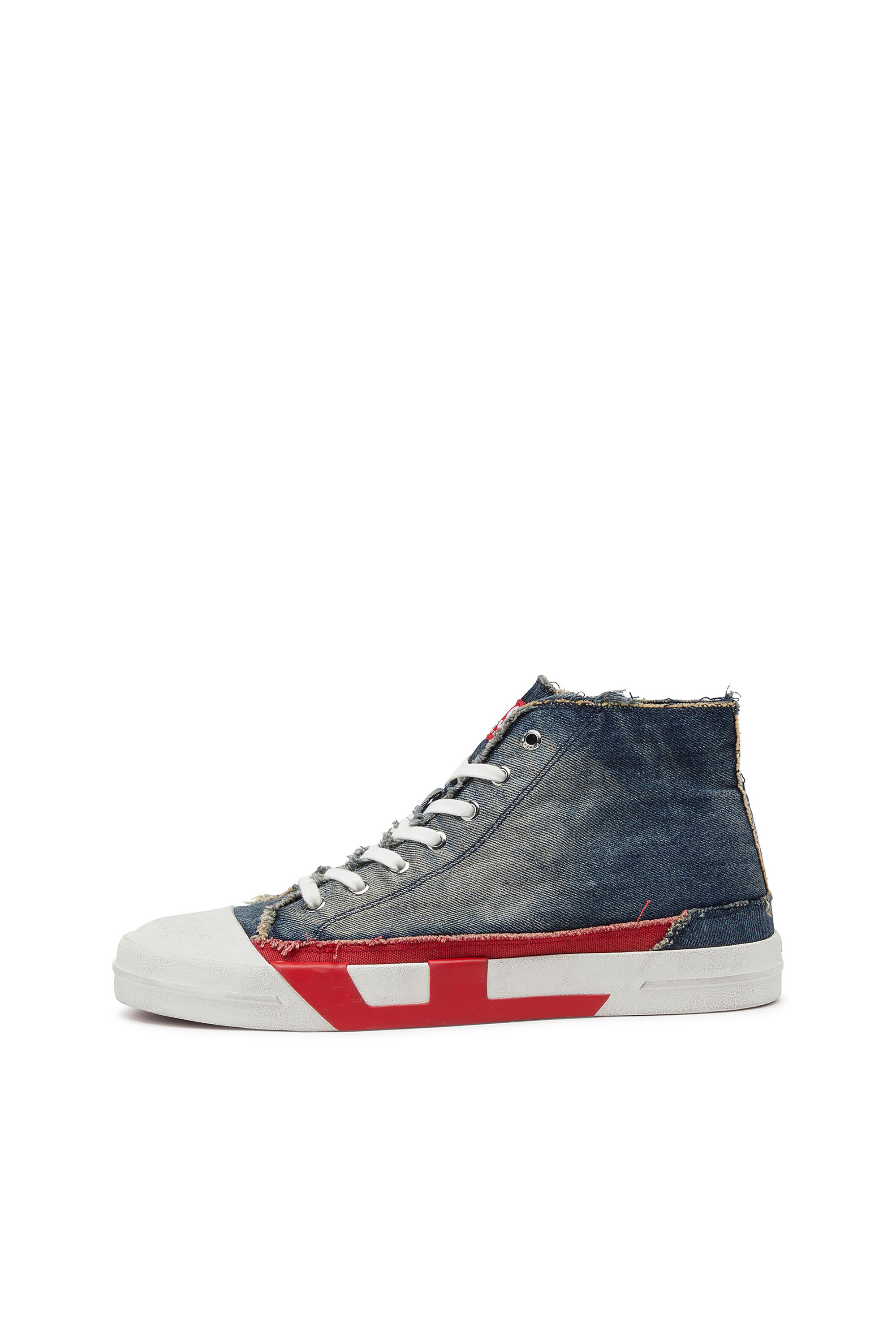 Diesel - S-D-VERSE MID II, Male's ミッドカットスニーカー in ブルー/レッド - 2